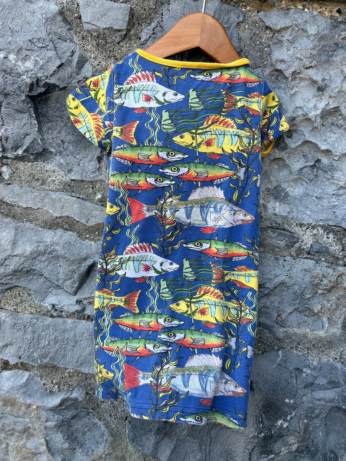 Fish blue dress 3y (98cm)