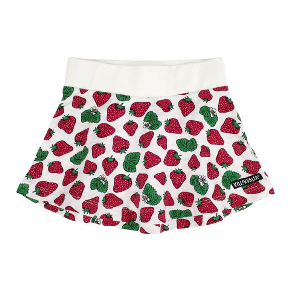 Strawberries white skirt 3y (98cm)