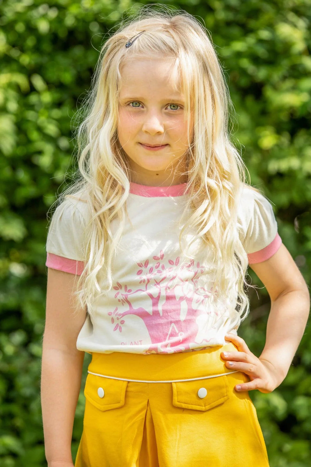Pink plant a tree Tee 4y (104cm)