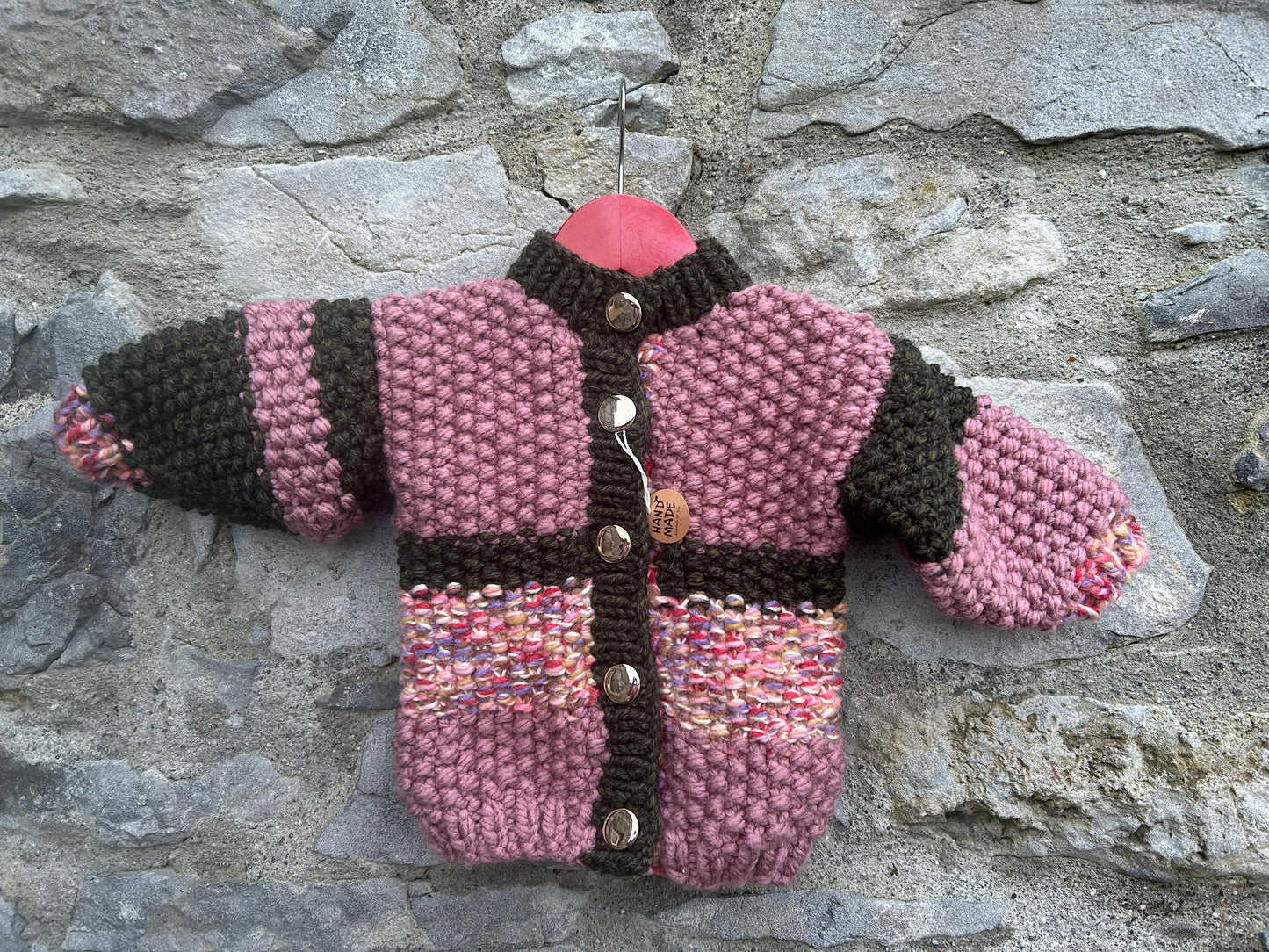Purple&green cardigan 6-9m (68-74cm)