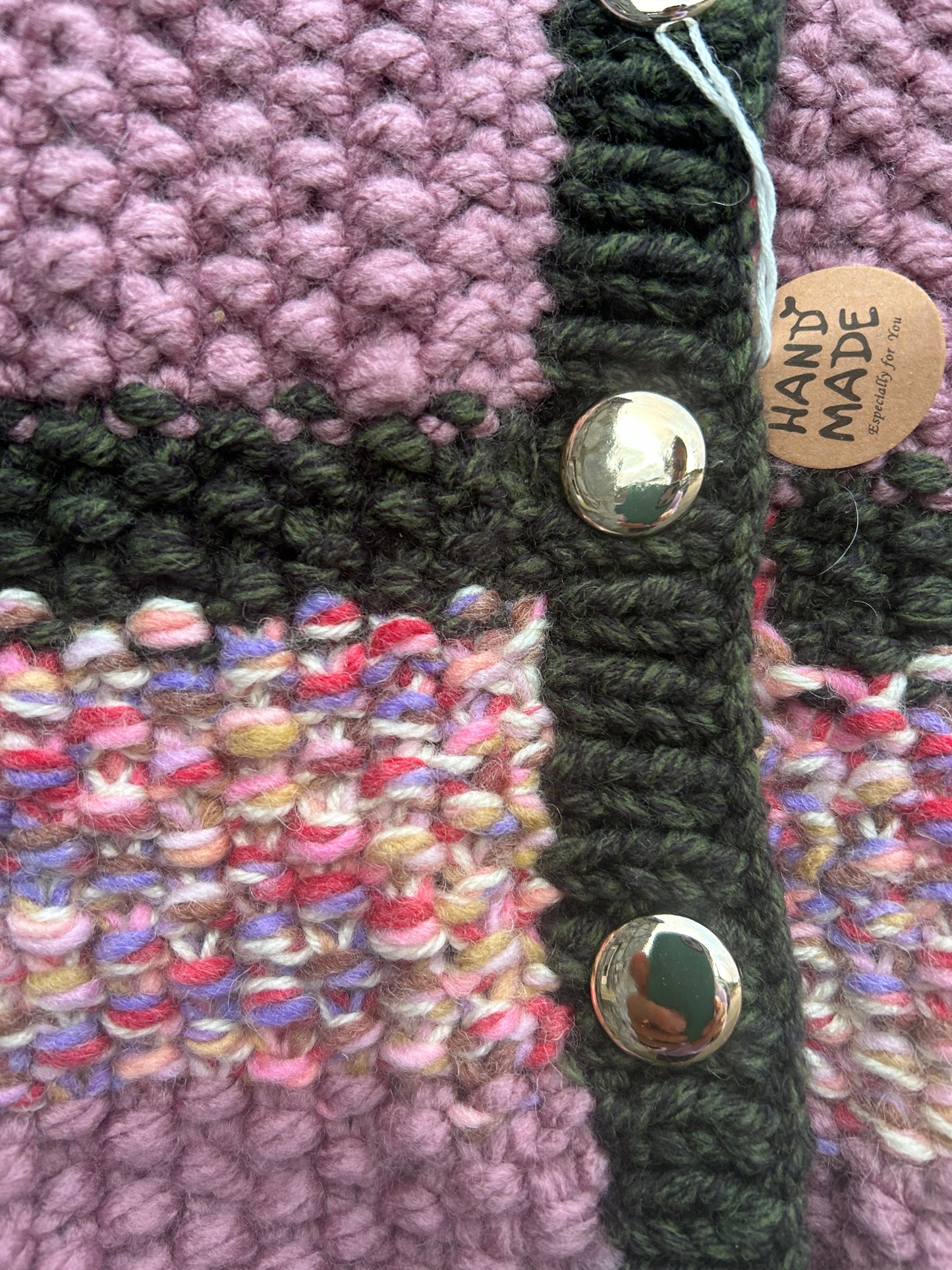 Purple&green cardigan 6-9m (68-74cm)