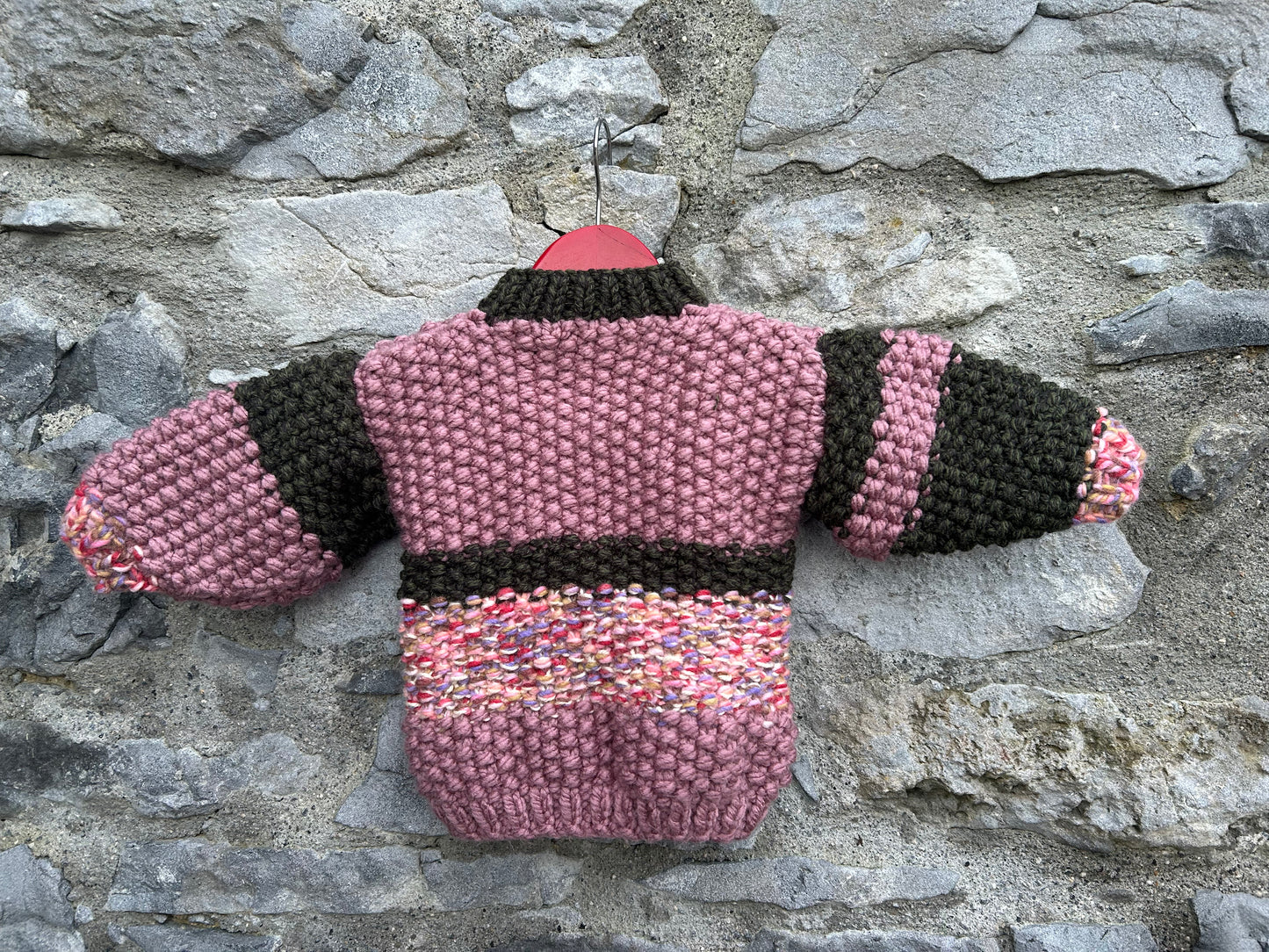 Purple&green cardigan 6-9m (68-74cm)