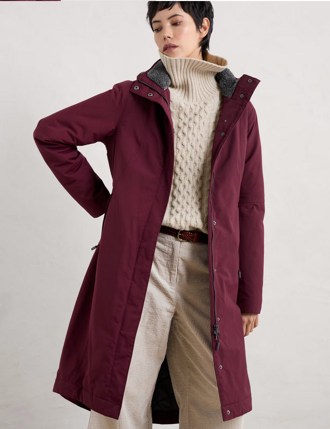 Maroon winter parka uk 8