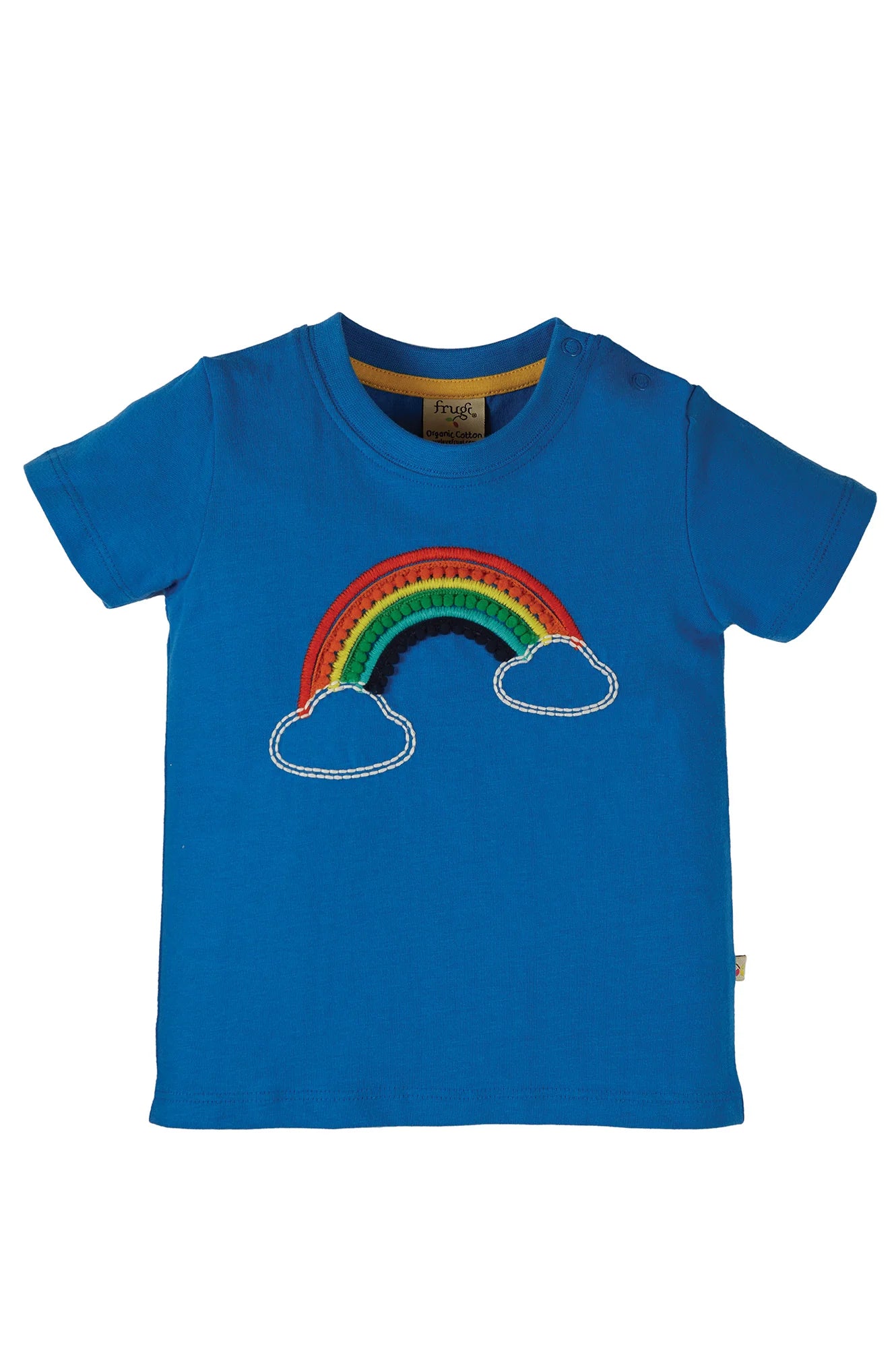 Pom Pom rainbow blue T-shirt 3-4y (98-104cm)