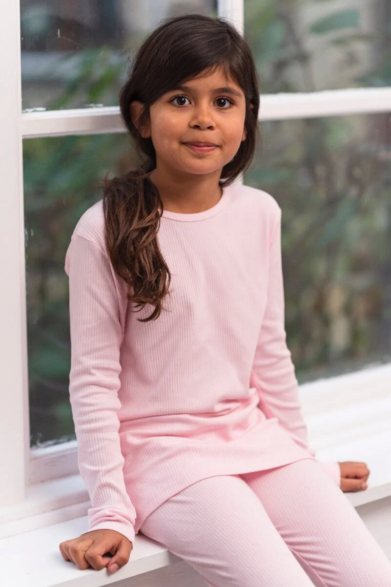 Baby Pink ribbed top 8-9y (128-134cm)