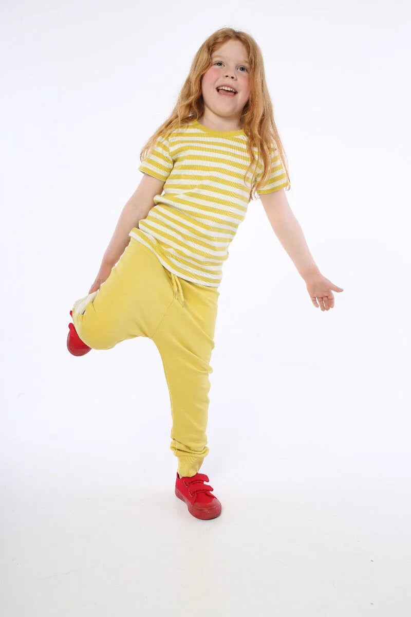 Yellow stripy T-shirt 6-7y (116-122cm)