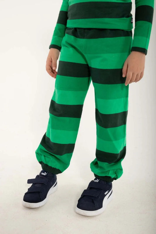 Green stripy baggy pants  2y (92cm)