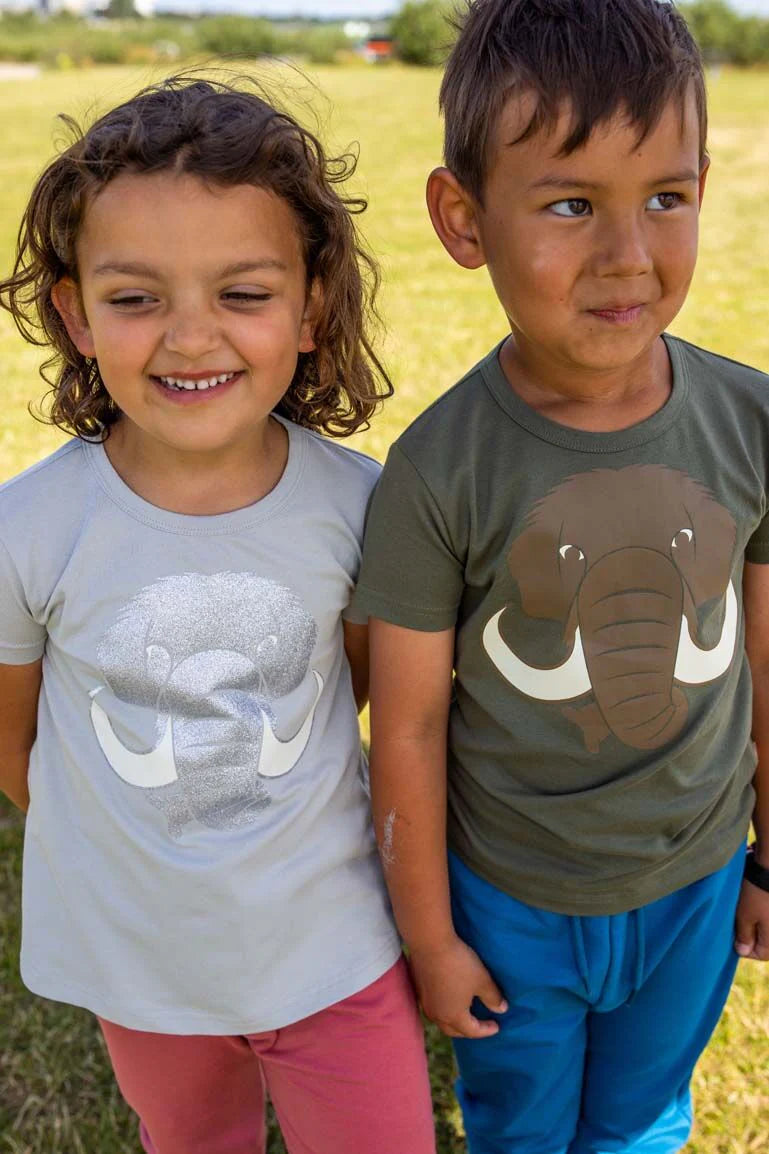 Glitter mammoth grey T-shirt 7y (122cm)