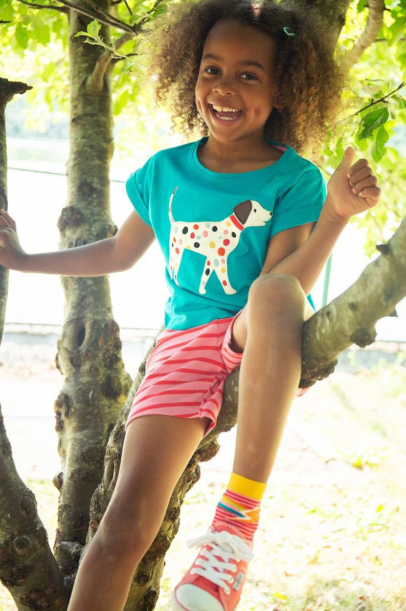 Colourful Dalmatian blue T-shirt 6-7y (116-122cm)