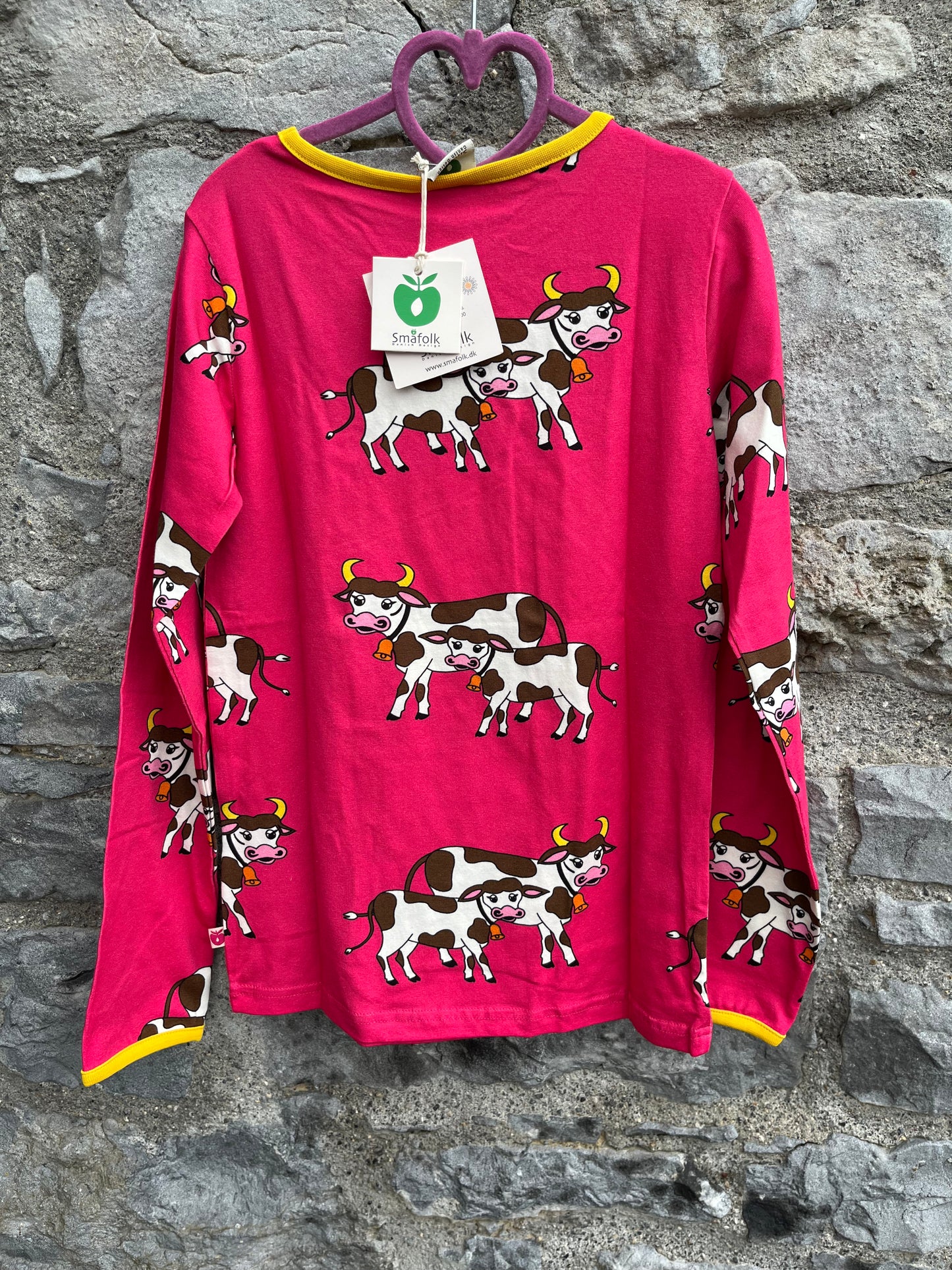 Pink cows top 9-10y (134-140cm)