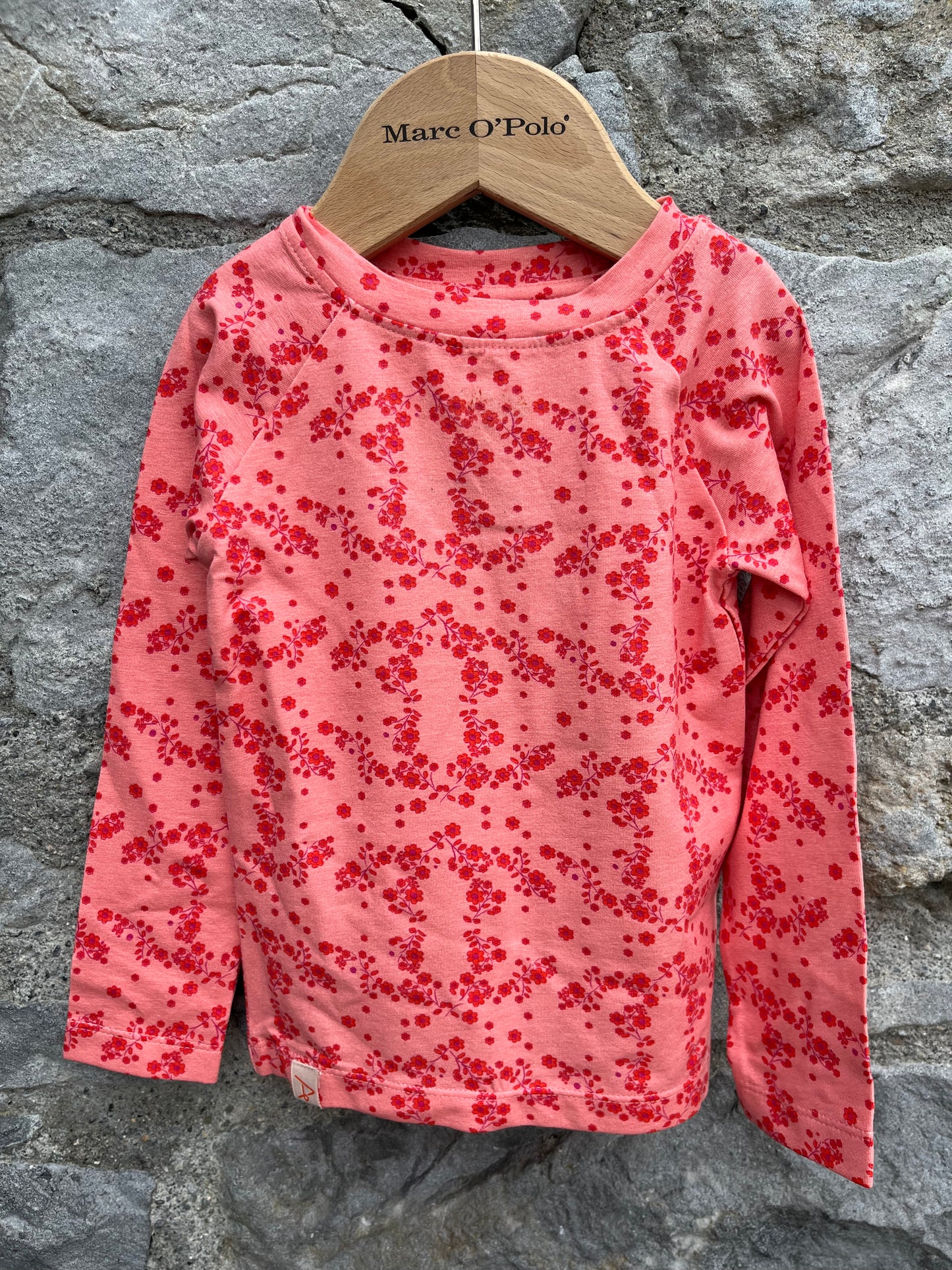 Pink floral top 12m (80cm)