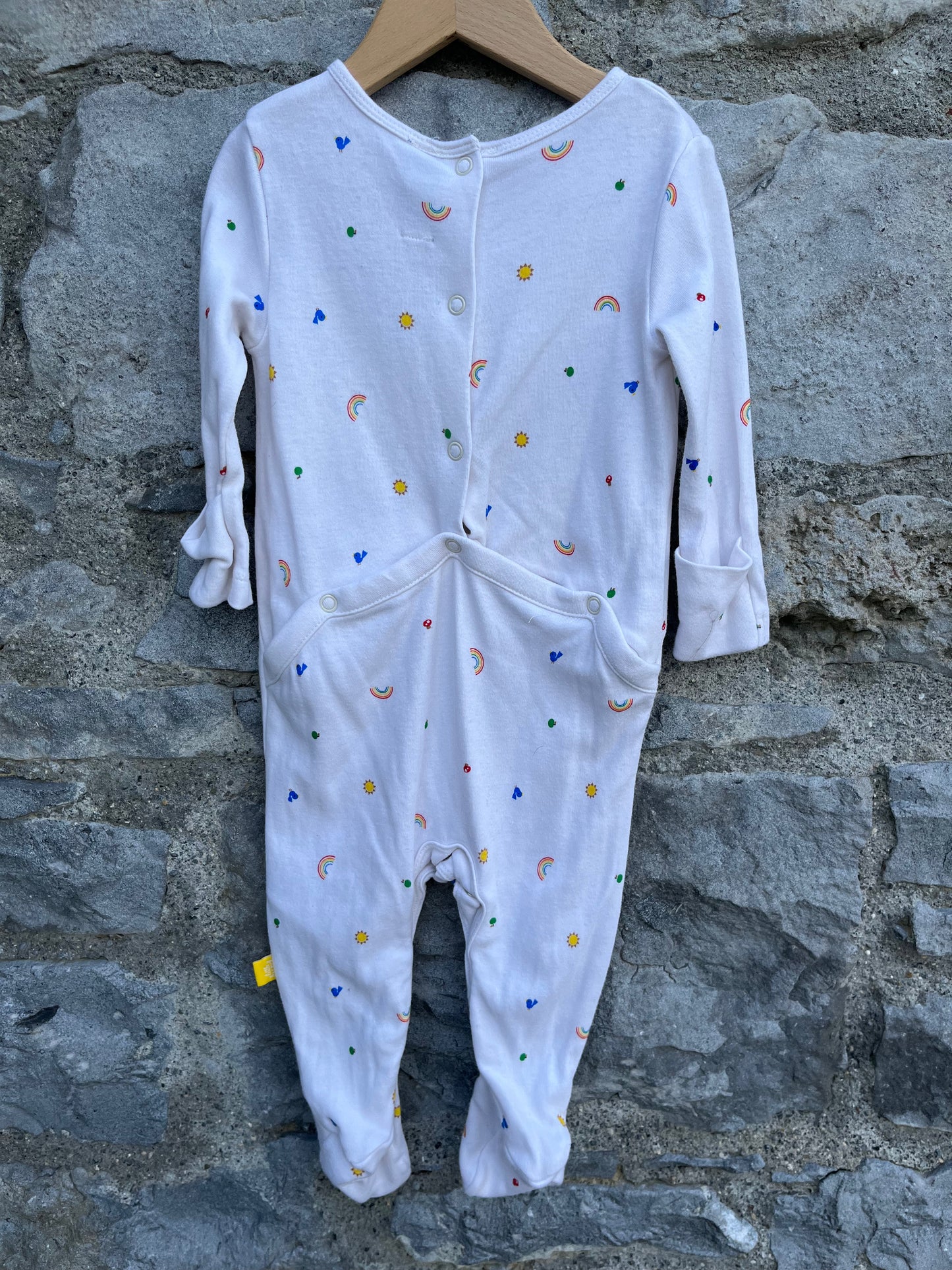 Rainbow&sun white onesie 3-6m (62-68cm)