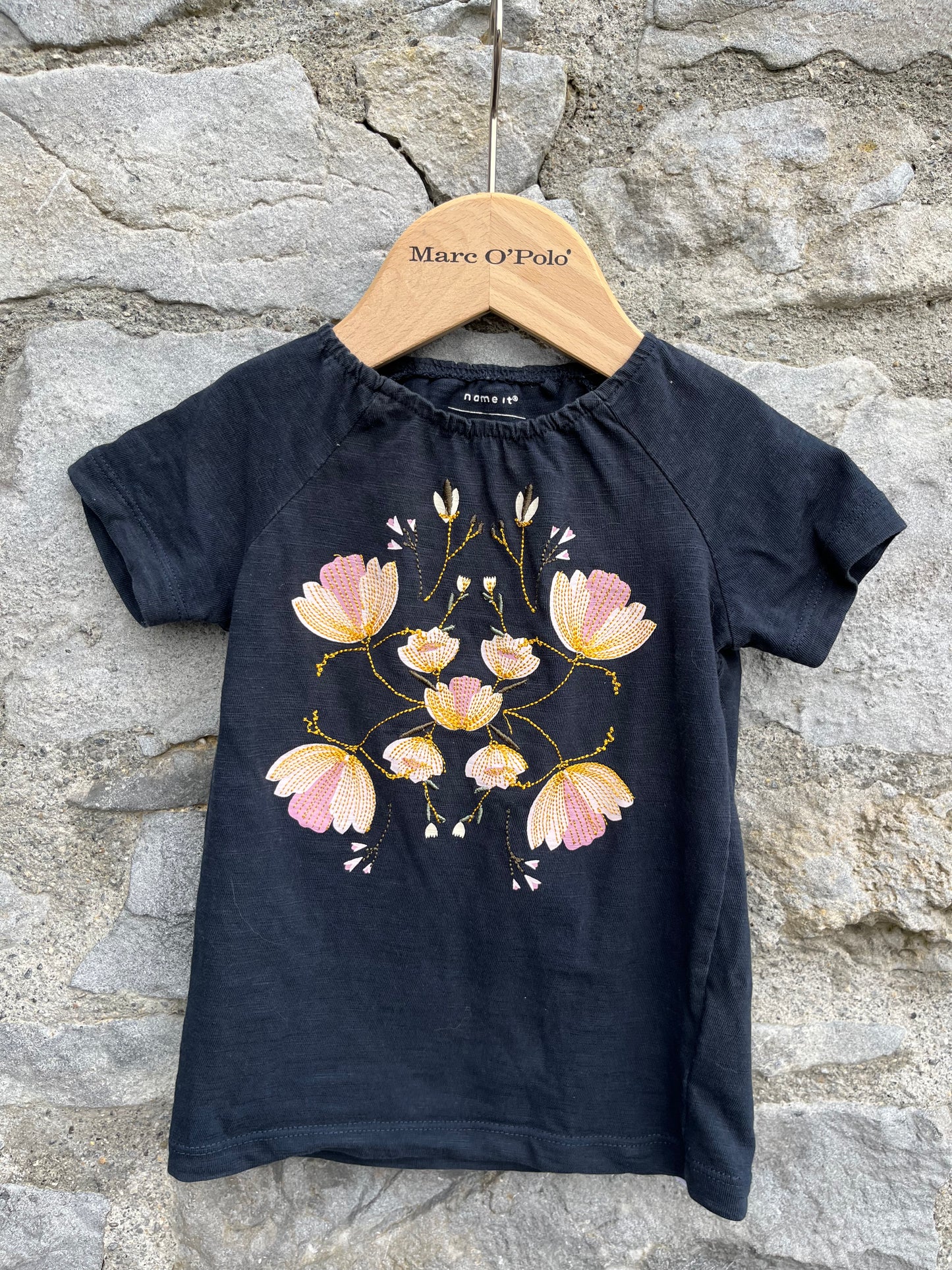 Embroidered flowers top 12-18m (80-86cm)
