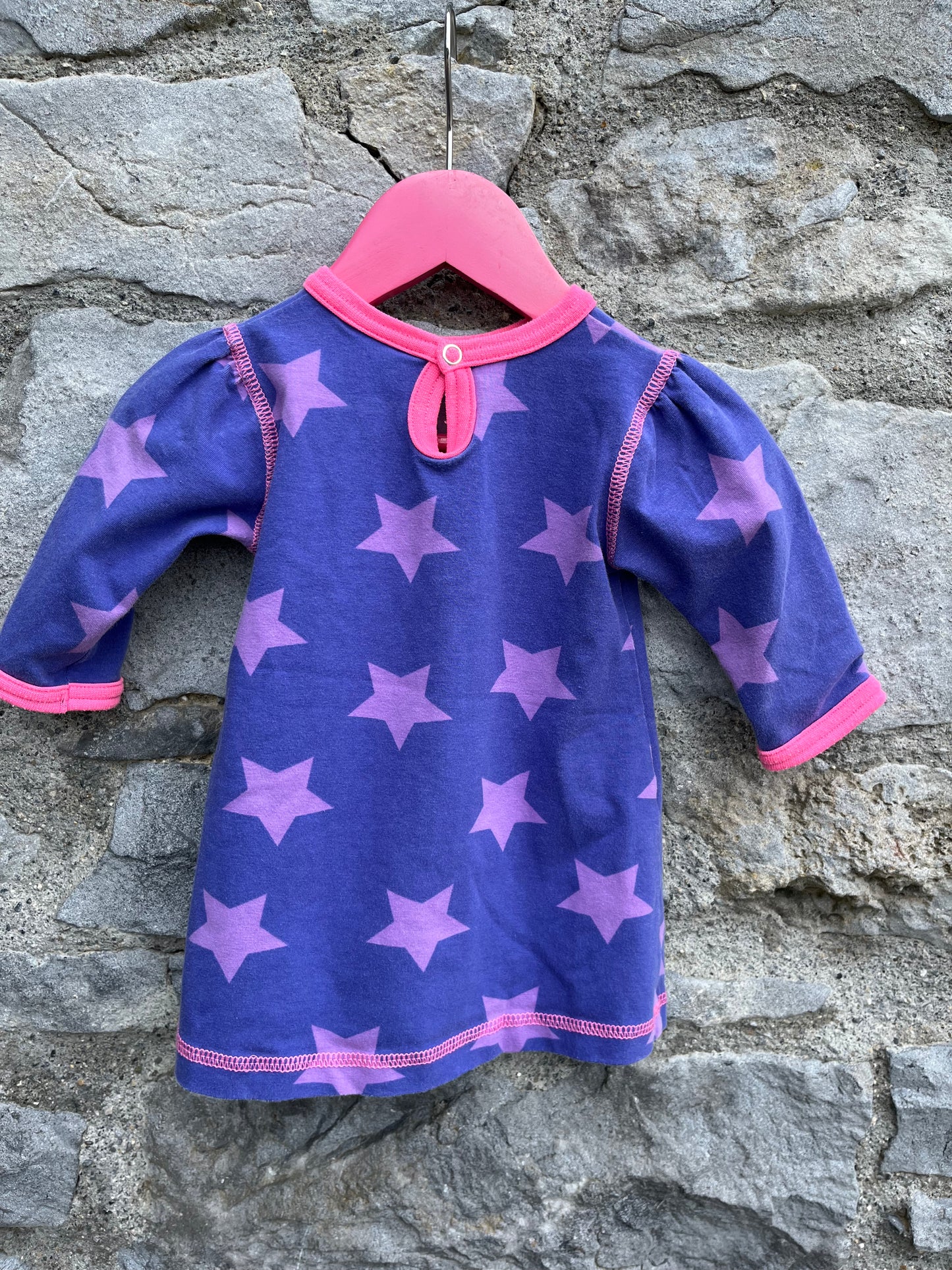 Purple stars dress 3-6m (62-68cm)