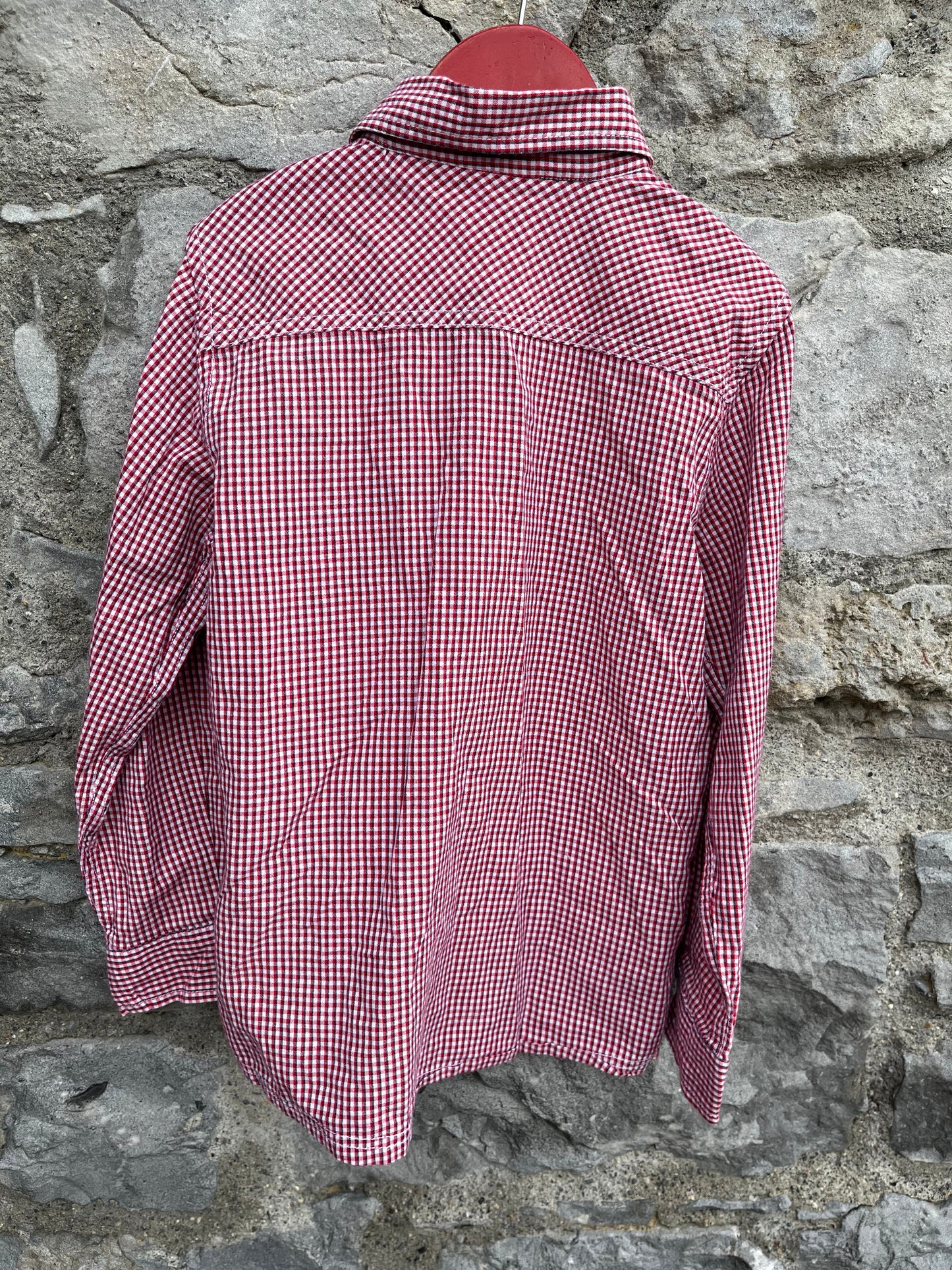 Red gingham shirt 5-6y (110-116cm)