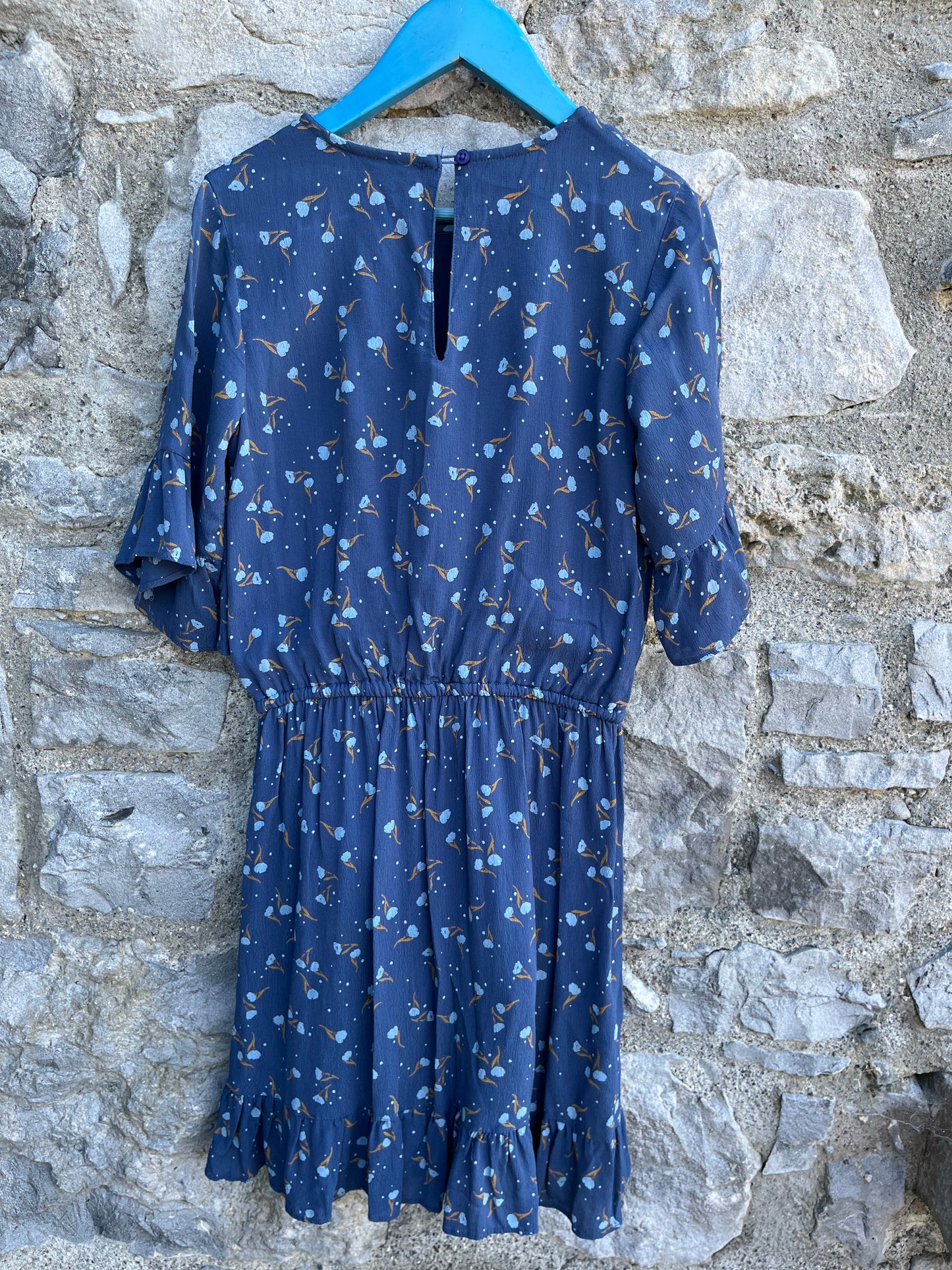 Navy flowers dress 11-12y (146-152cm)