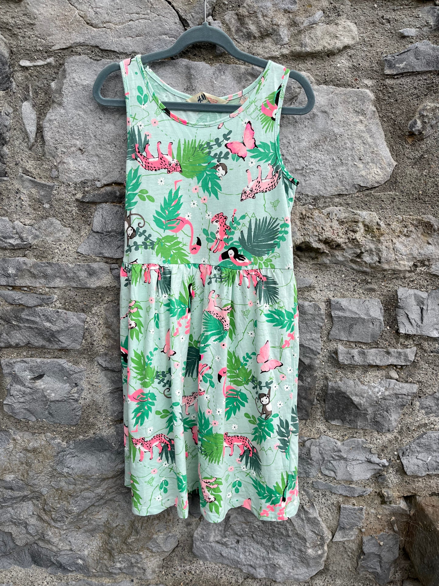 Green jungle dress 9-10y (134-140cm)