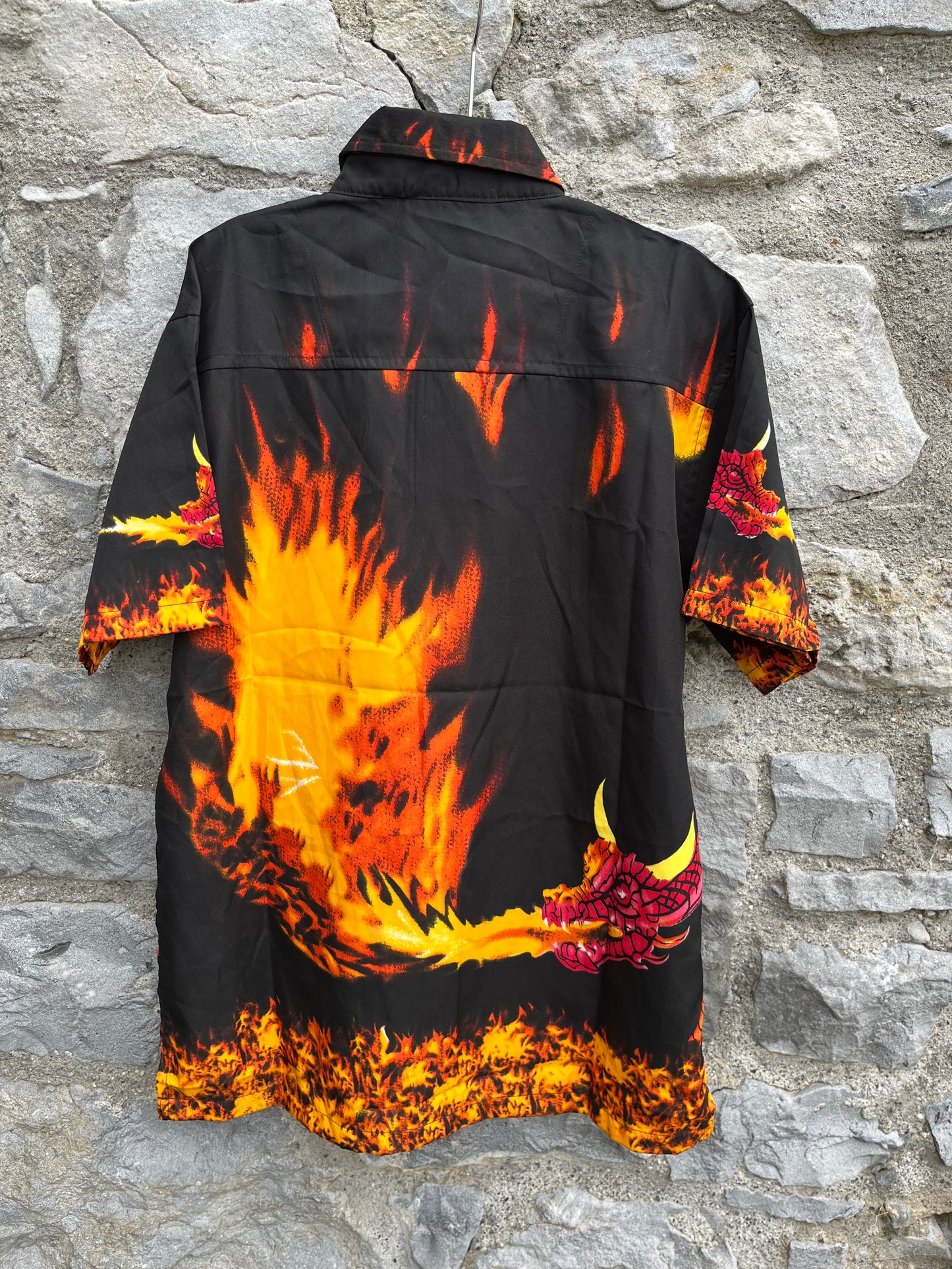 90s dragon black shirt 11-12y (146-152cm)