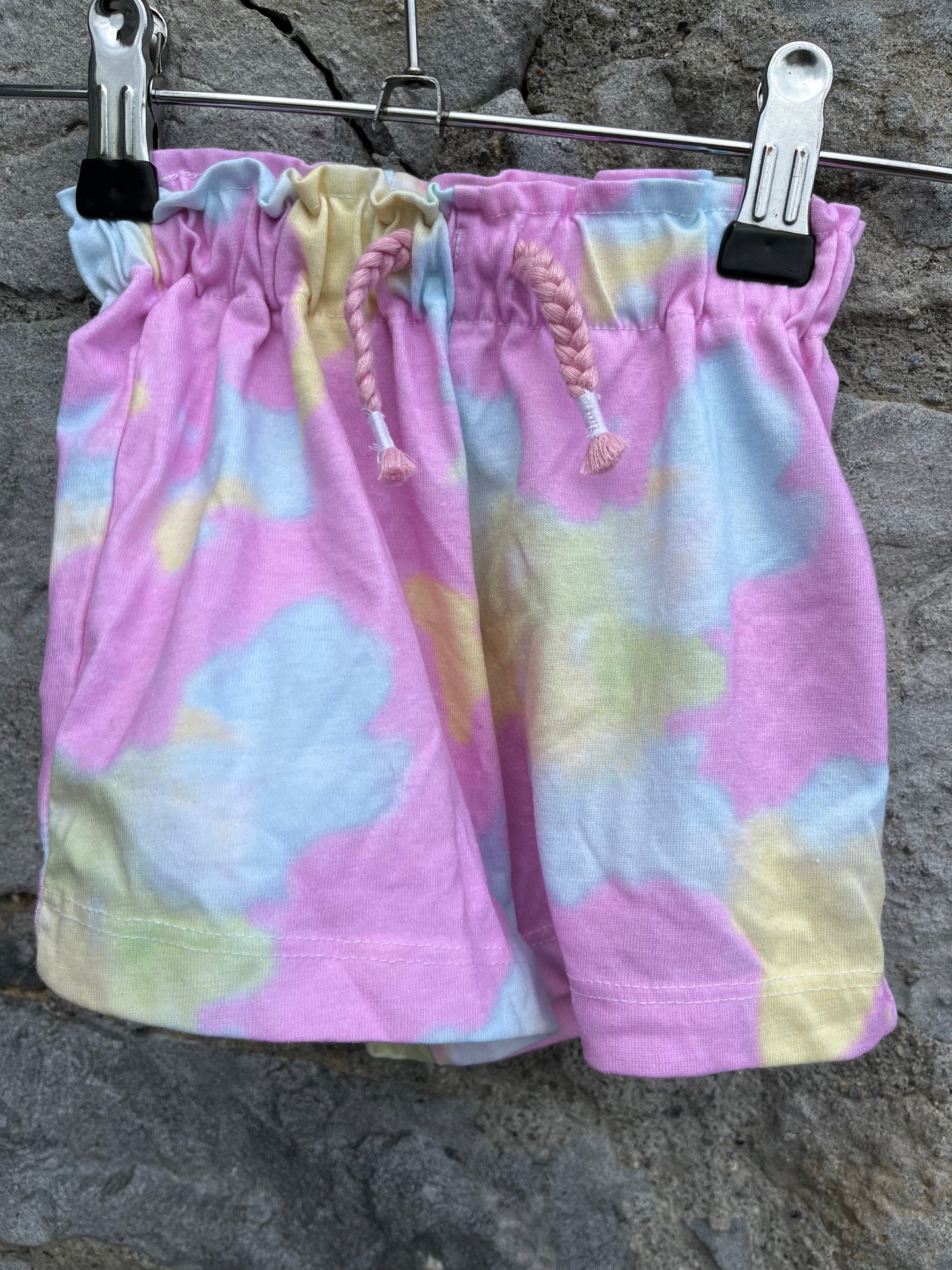 Tie dye pink shorts 6-9m (68-74cm)