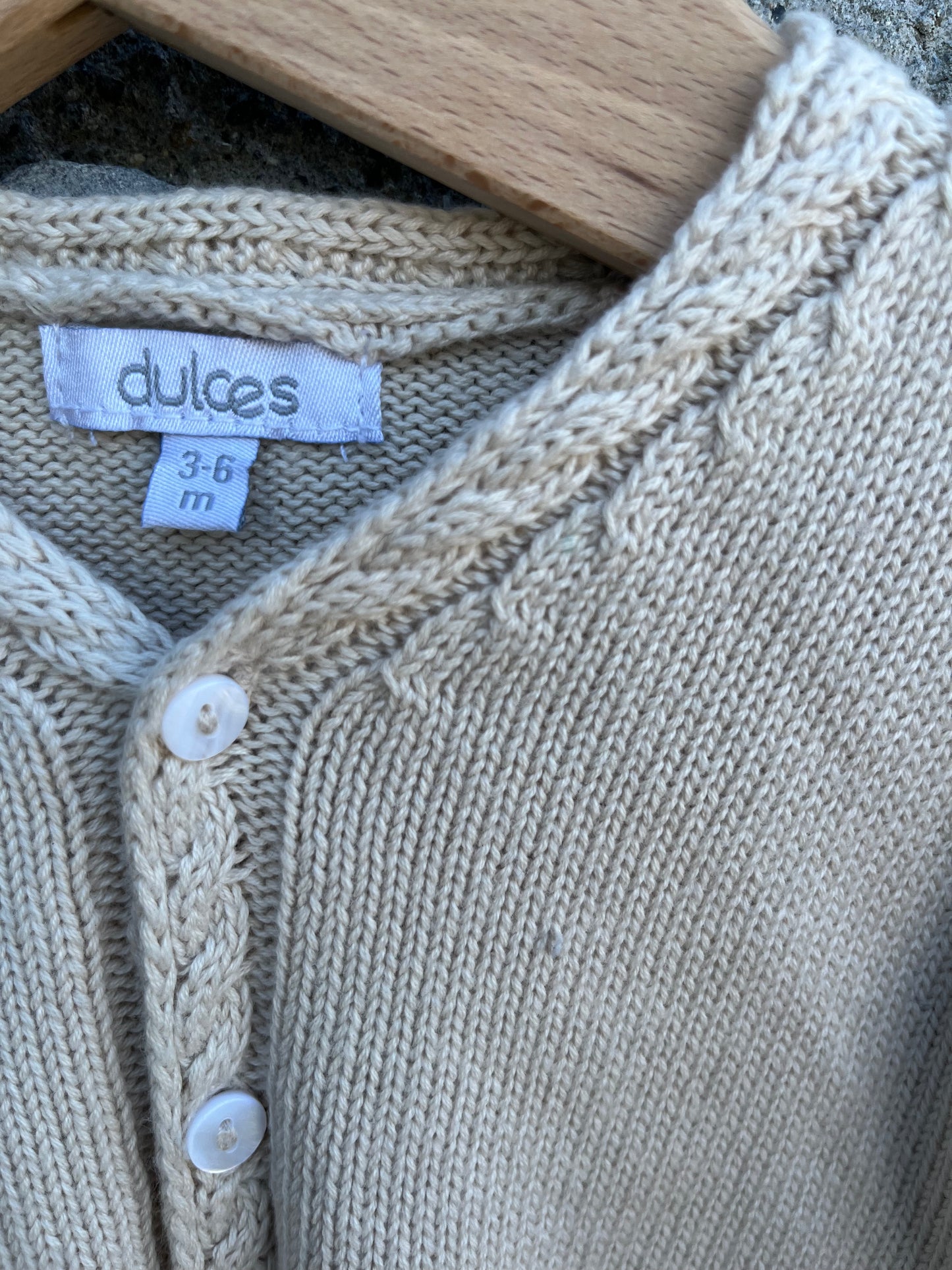 Beige cardigan 3-6m (62-68cm)