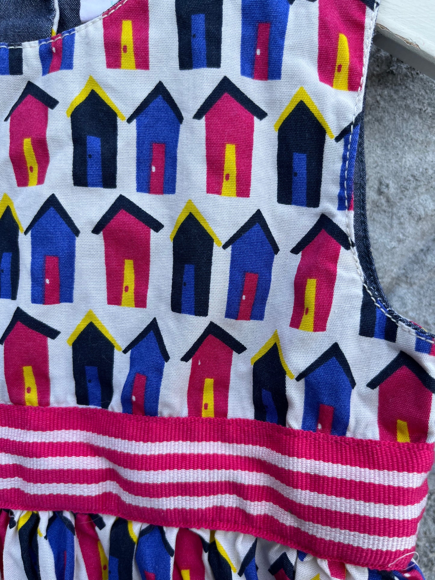 Beach huts dress 9-12m (74-80cm)