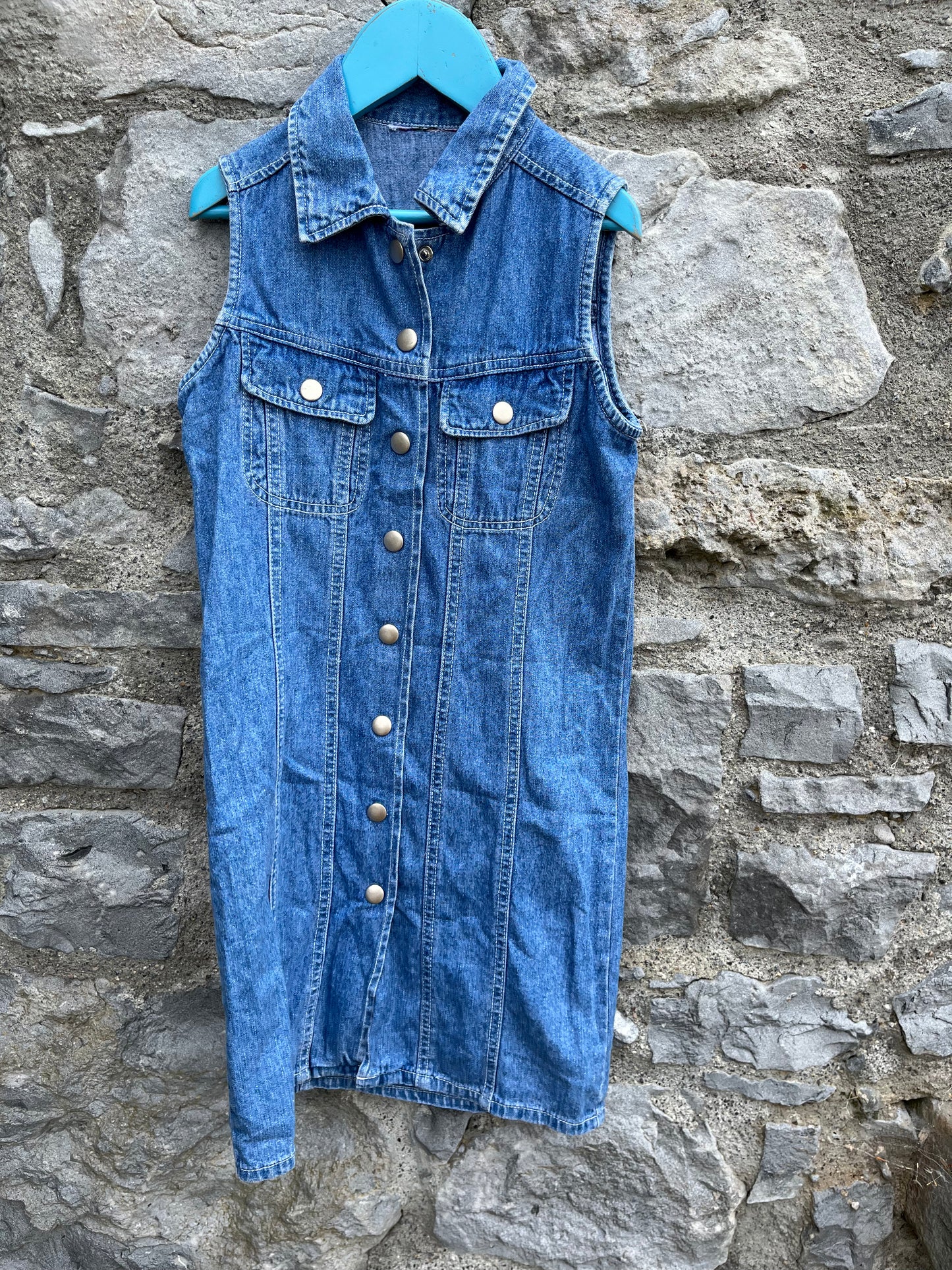 90s denim pinafore 10y (140cm)