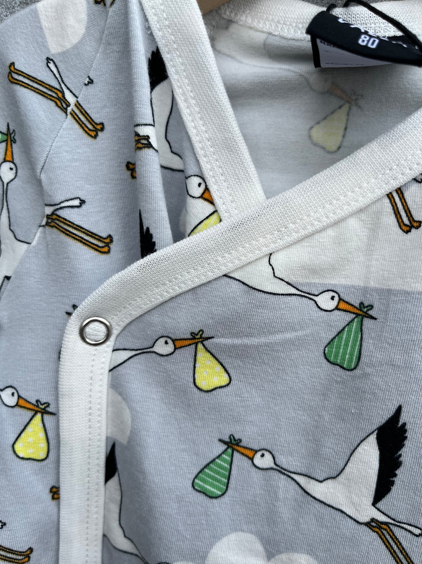 Storks grey wrap over body vest 12m (80cm)