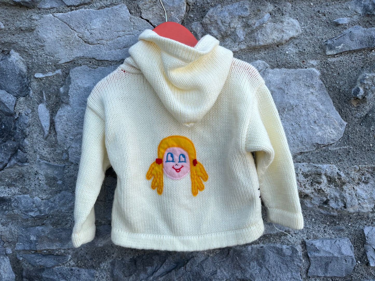 Embroidered beige Peruvian cardigan 18-24m (86-92cm)