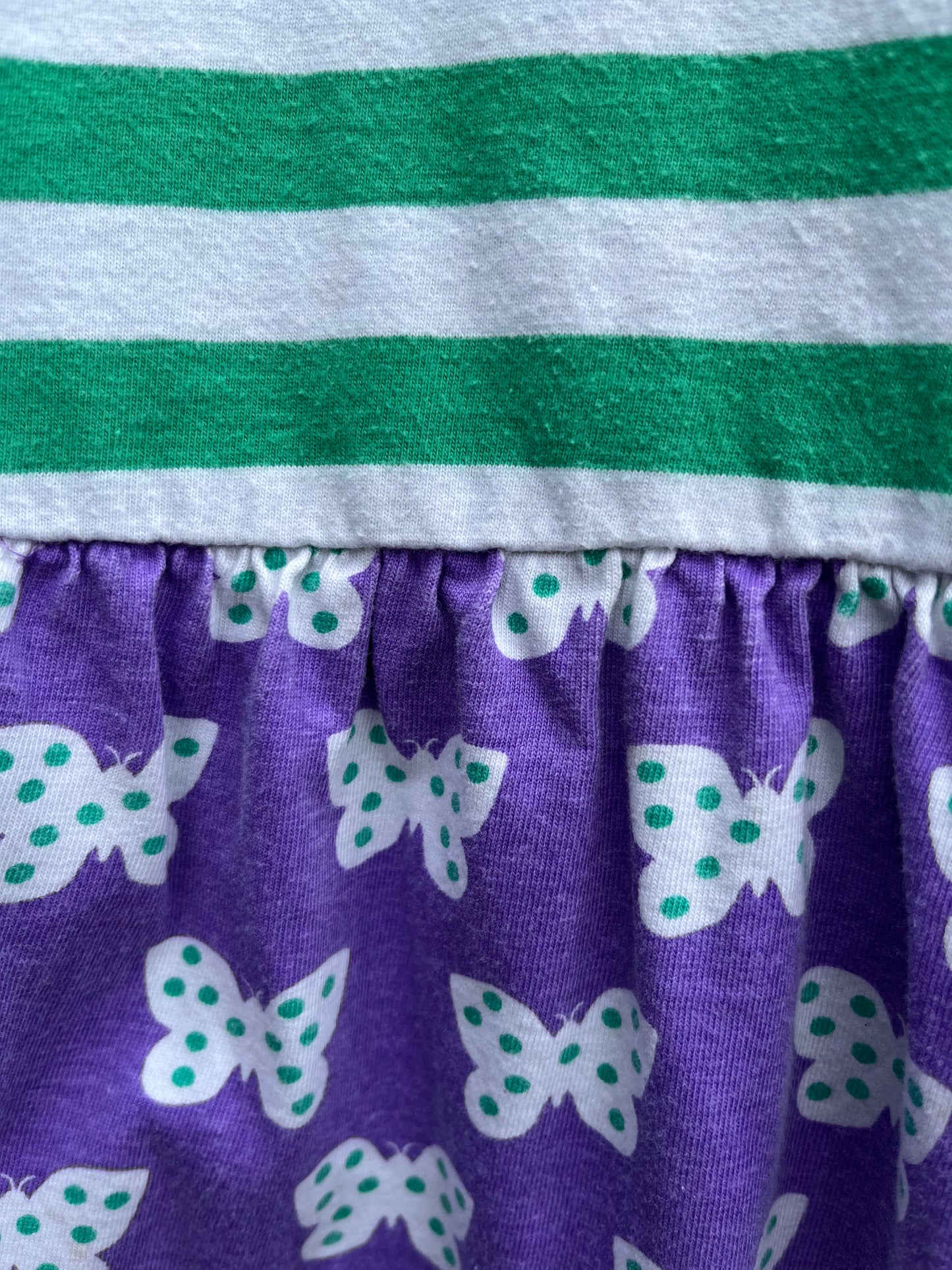 Stripes&butterflies dress 4-5y (104-110cm)