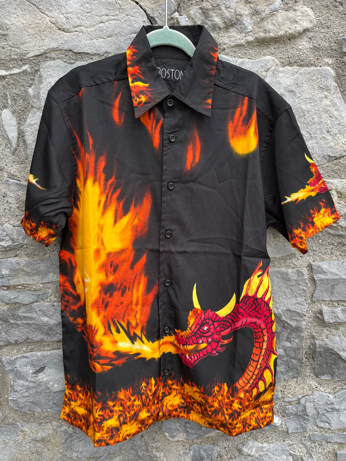 90s dragon black shirt 11-12y (146-152cm)