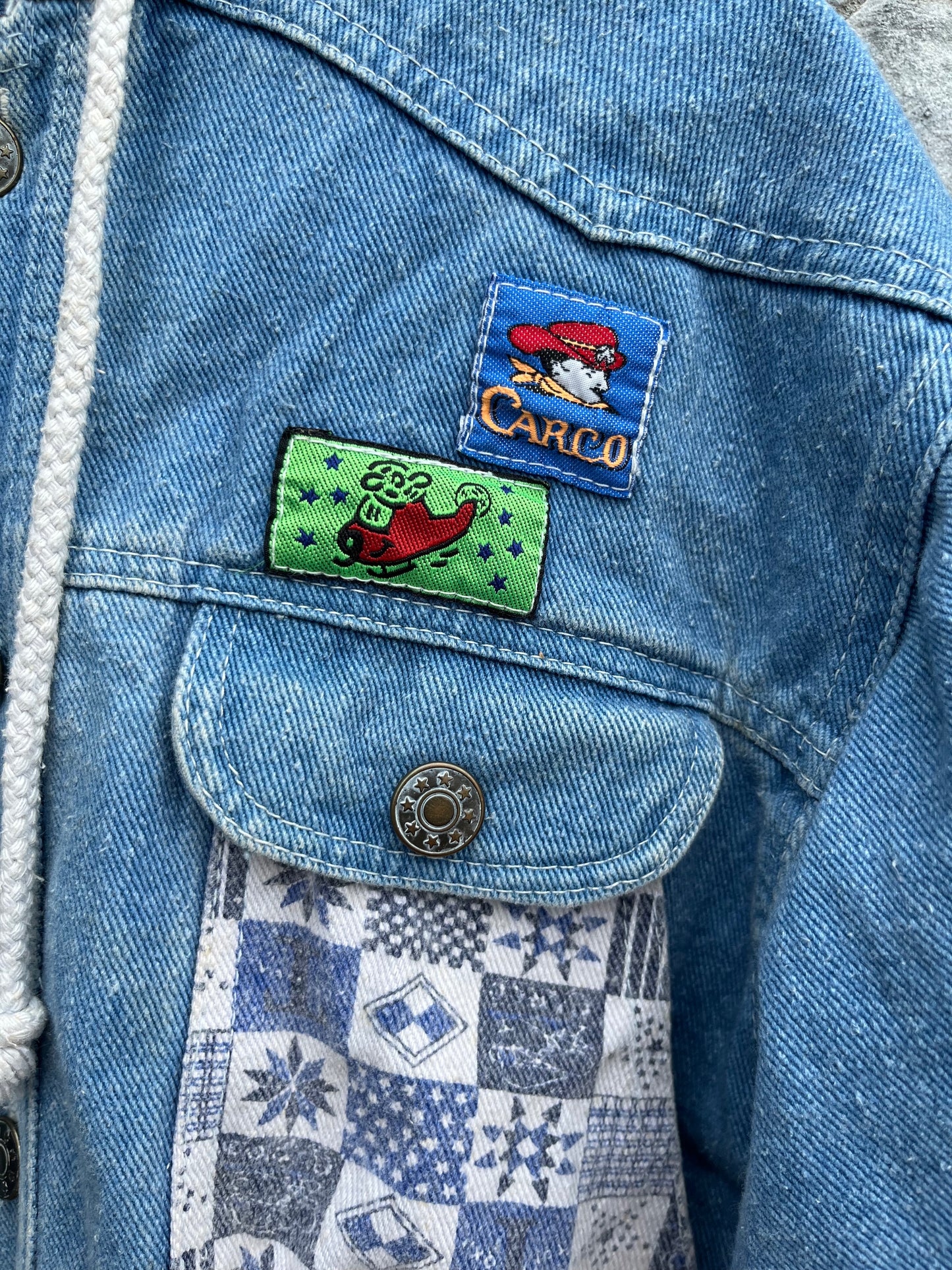 80s denim hooded jacket 6-7y (116-122cm)