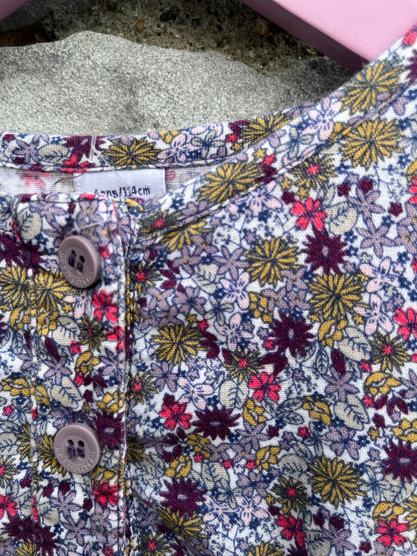 Purple floral dress 5-6y (110-116cm)