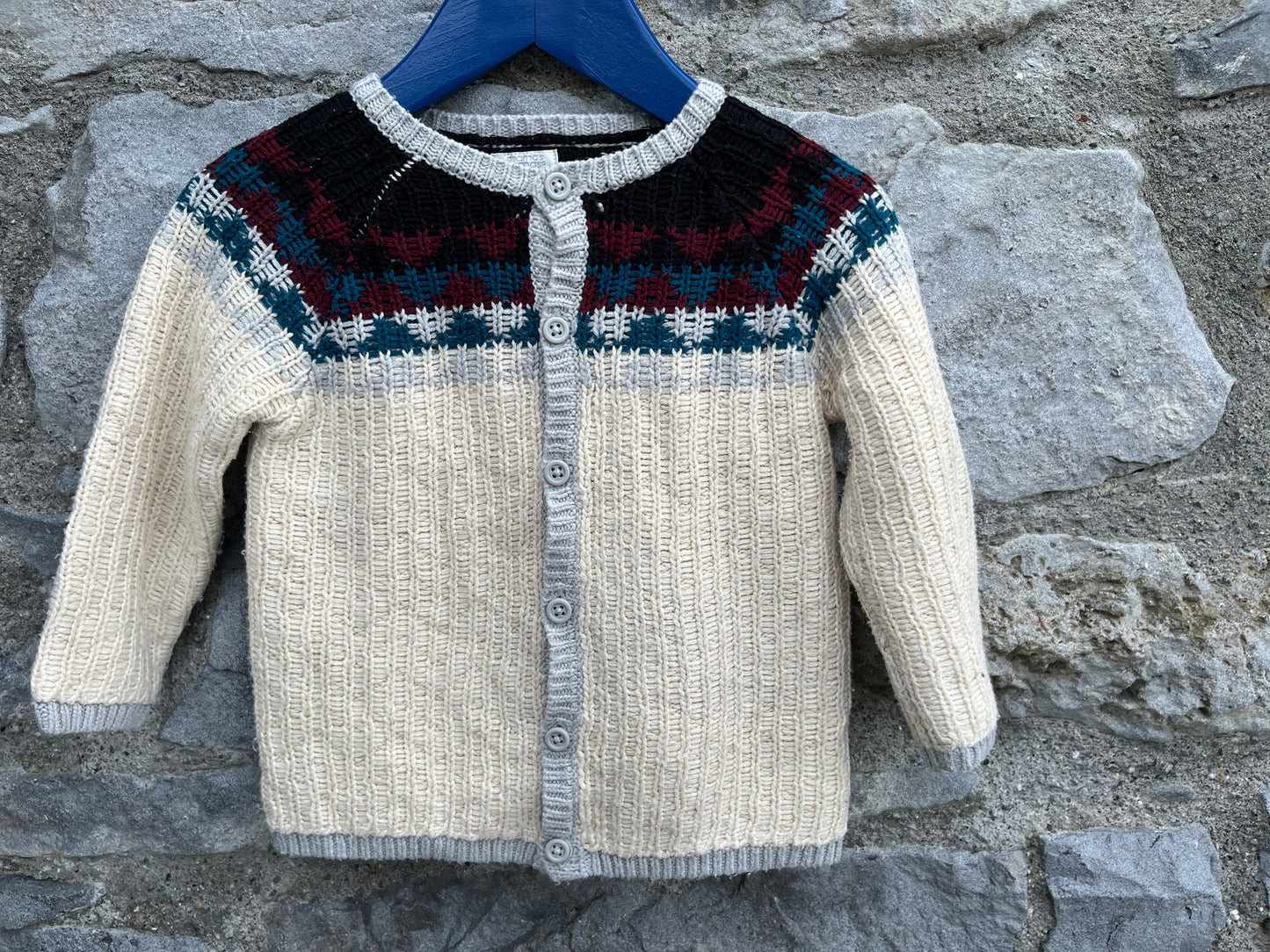 Nordic style beige cardigan 12-18m (80-86cm)