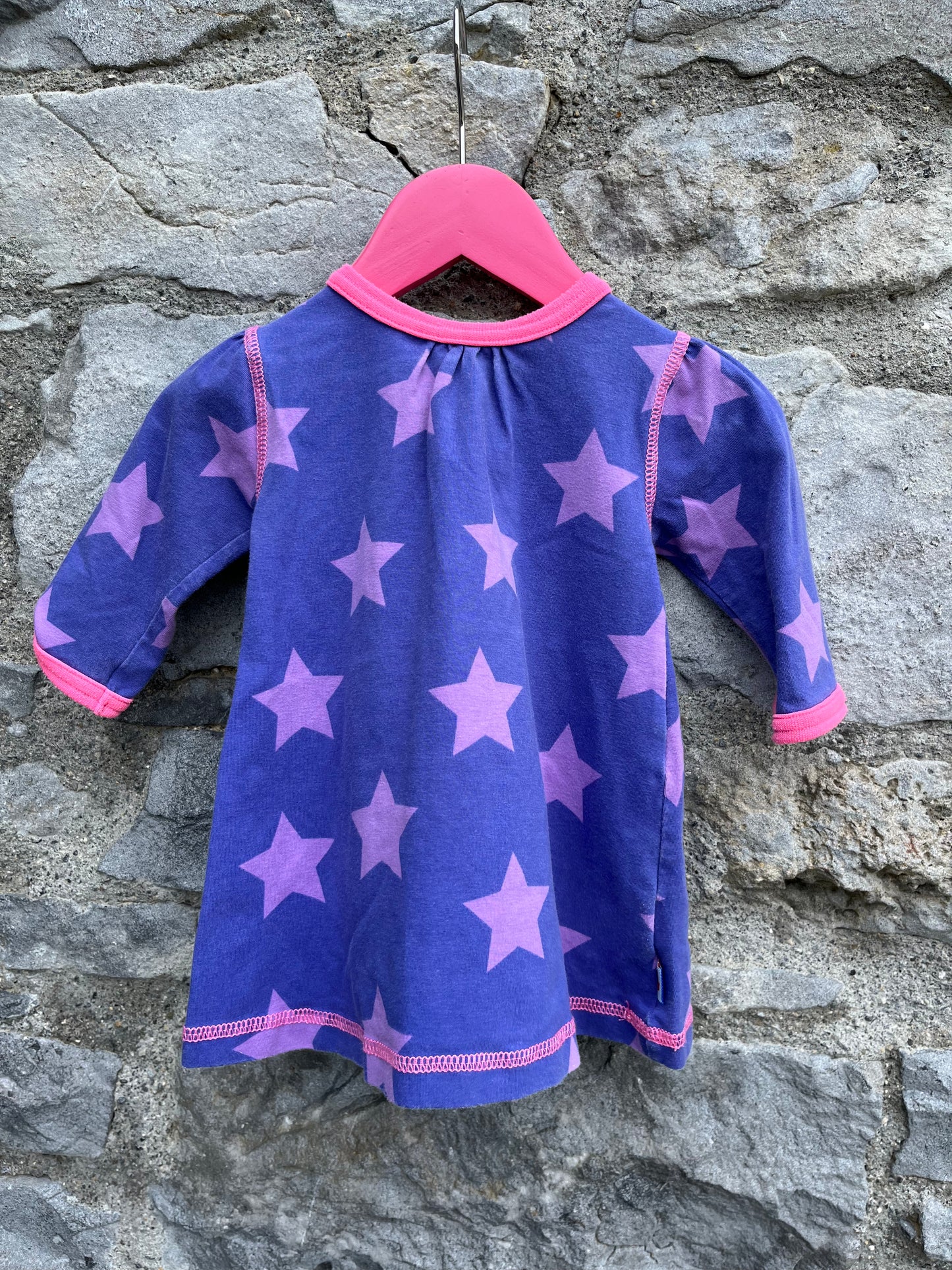 Purple stars dress 3-6m (62-68cm)