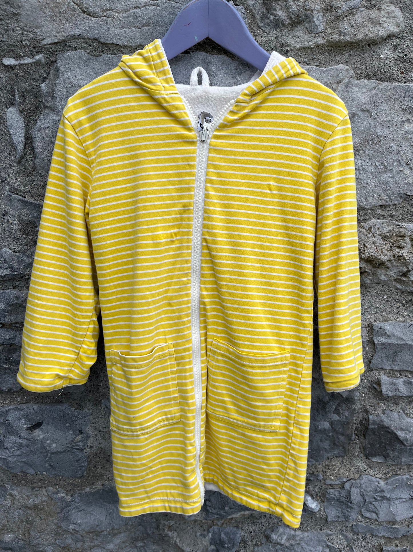 Yellow reversible towel hoodie 3-4y (98-104cm)