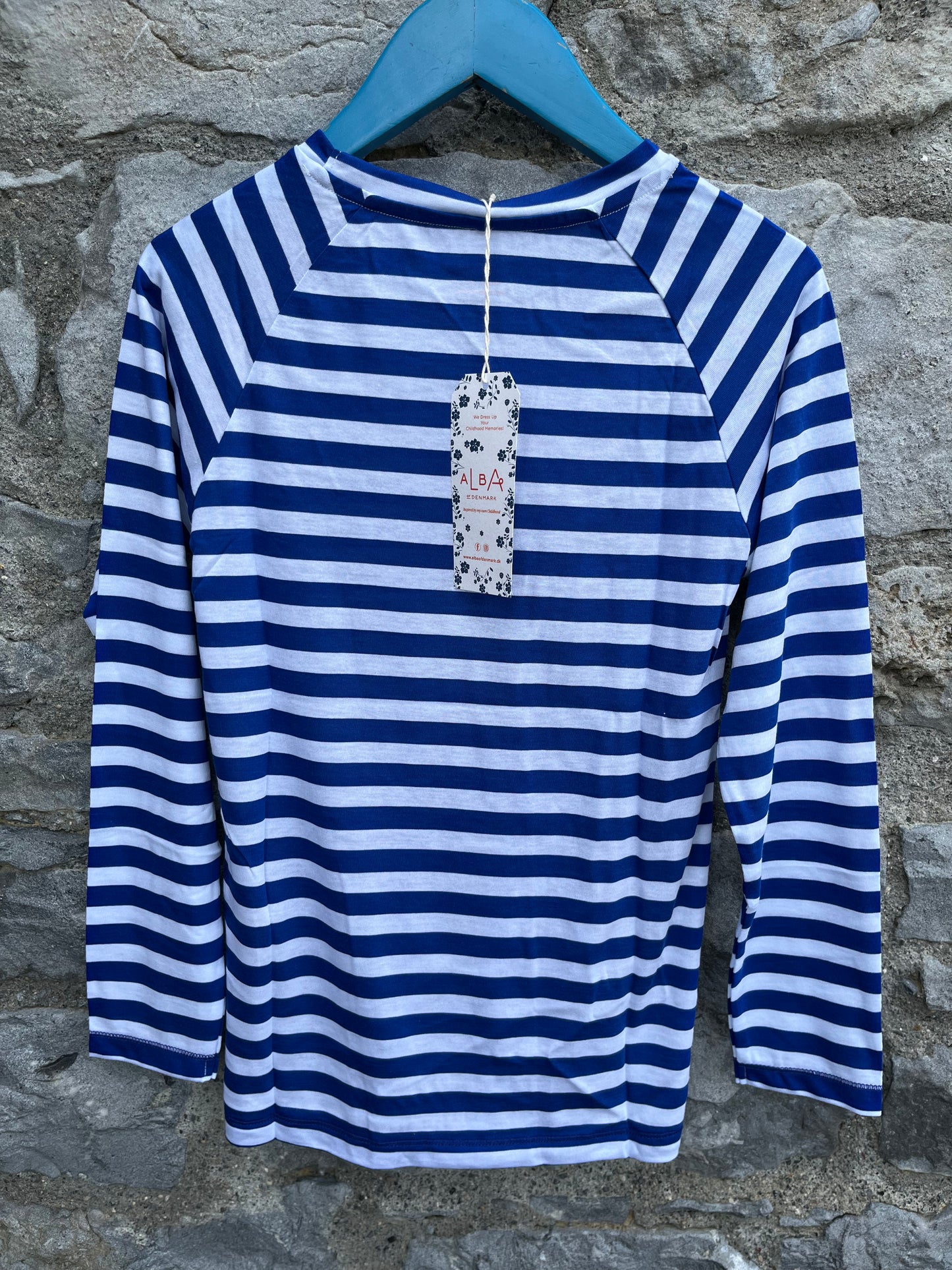 Blue stripy top 9y (134cm)
