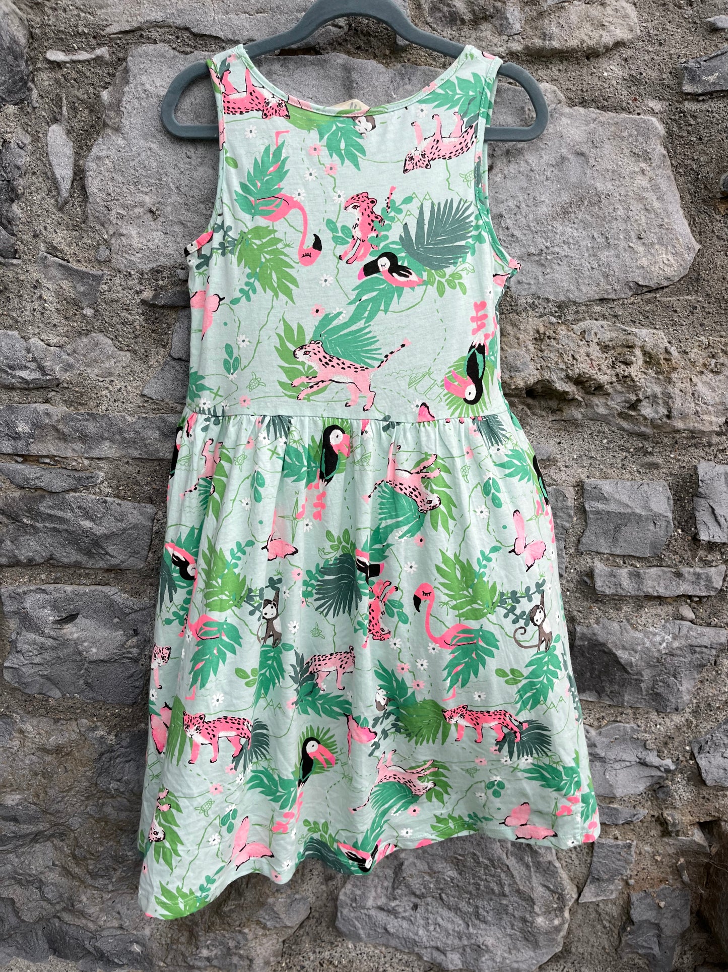 Green jungle dress 9-10y (134-140cm)
