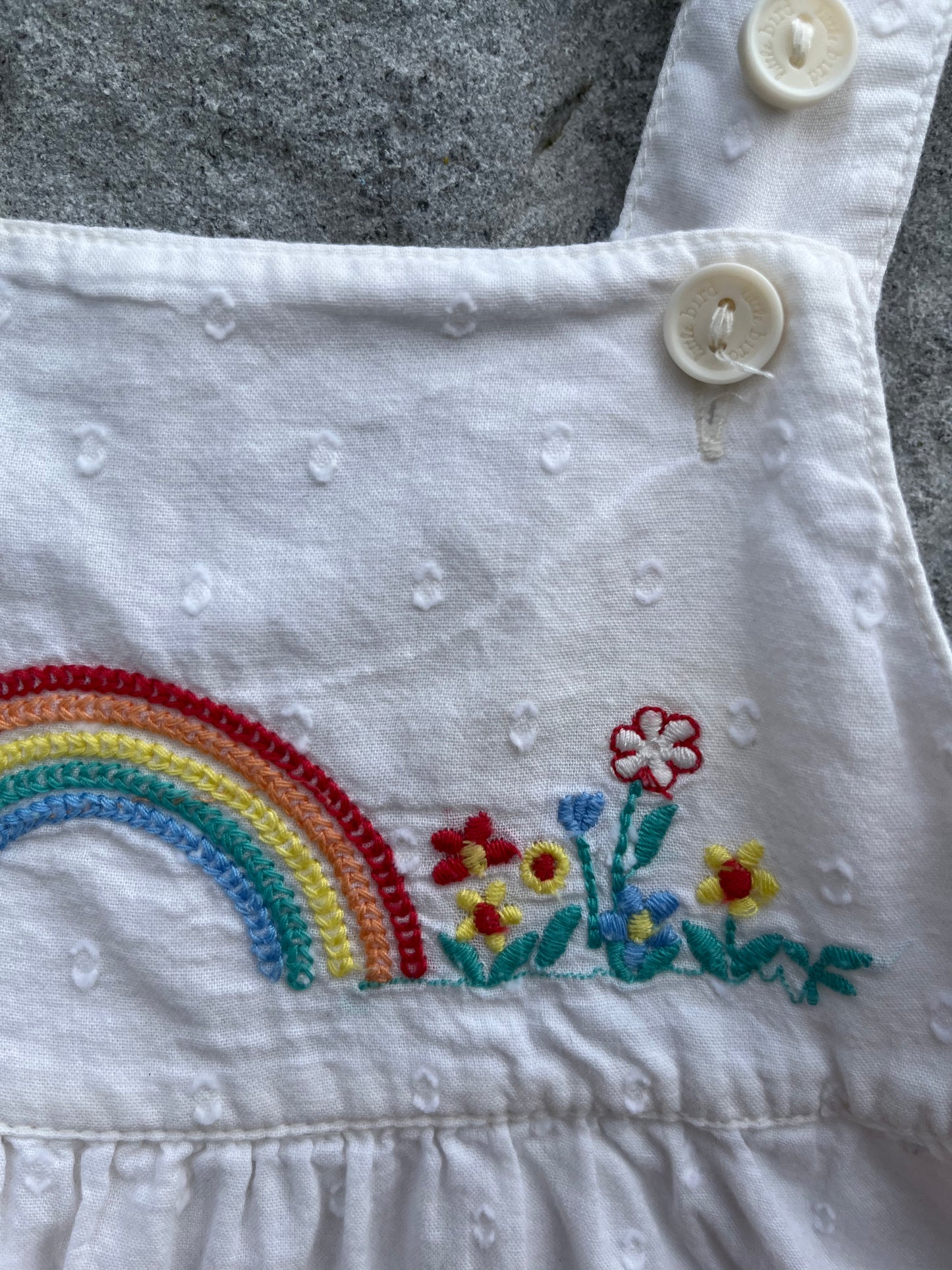 White rainbow sun dress 3-6m (62-68cm)