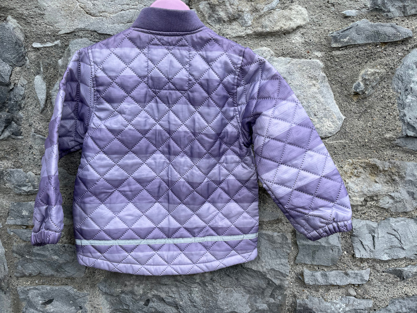 Purple quilted jacket 3y (98cm)