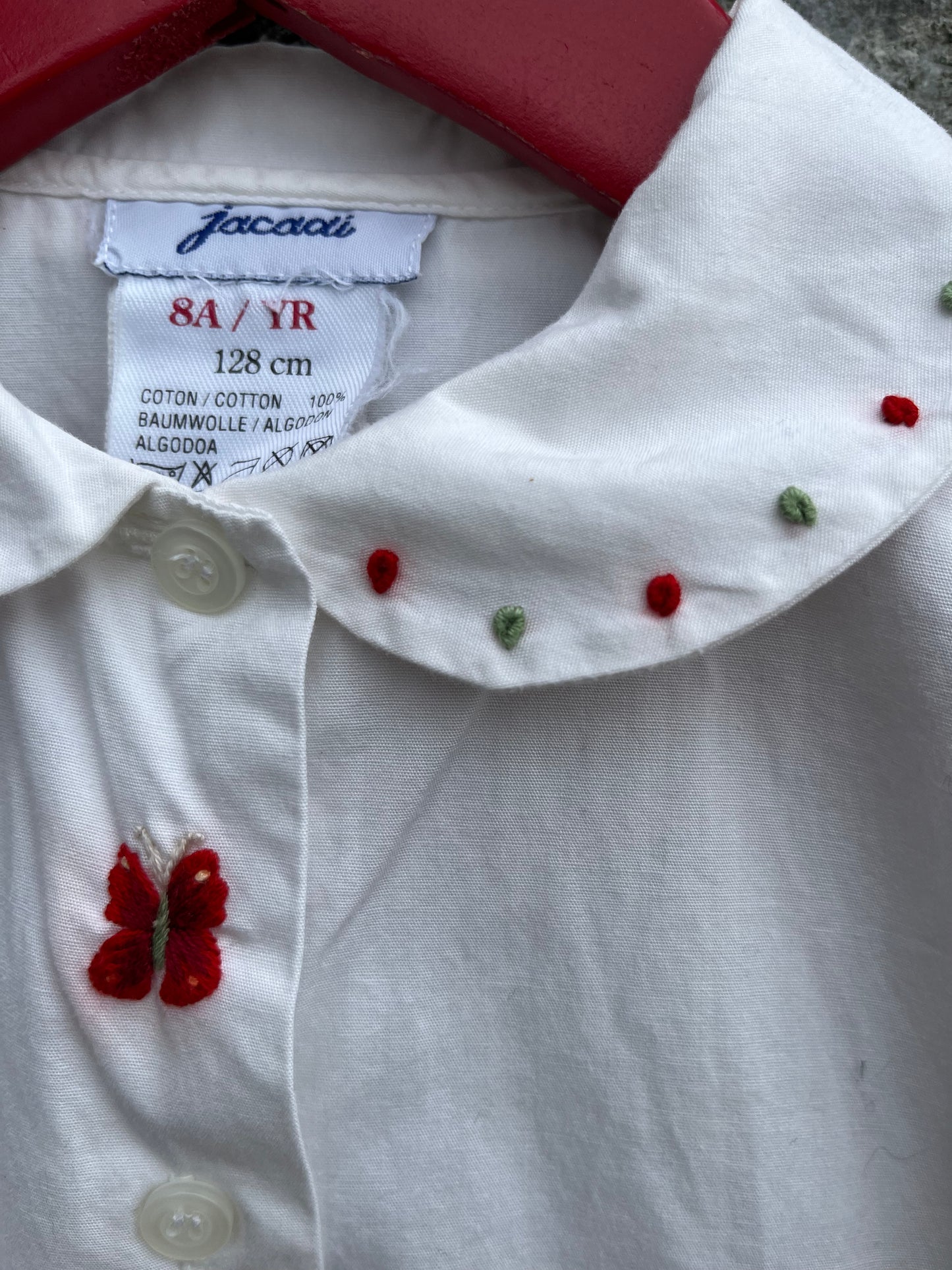 90s white blouse 6y (116cm)