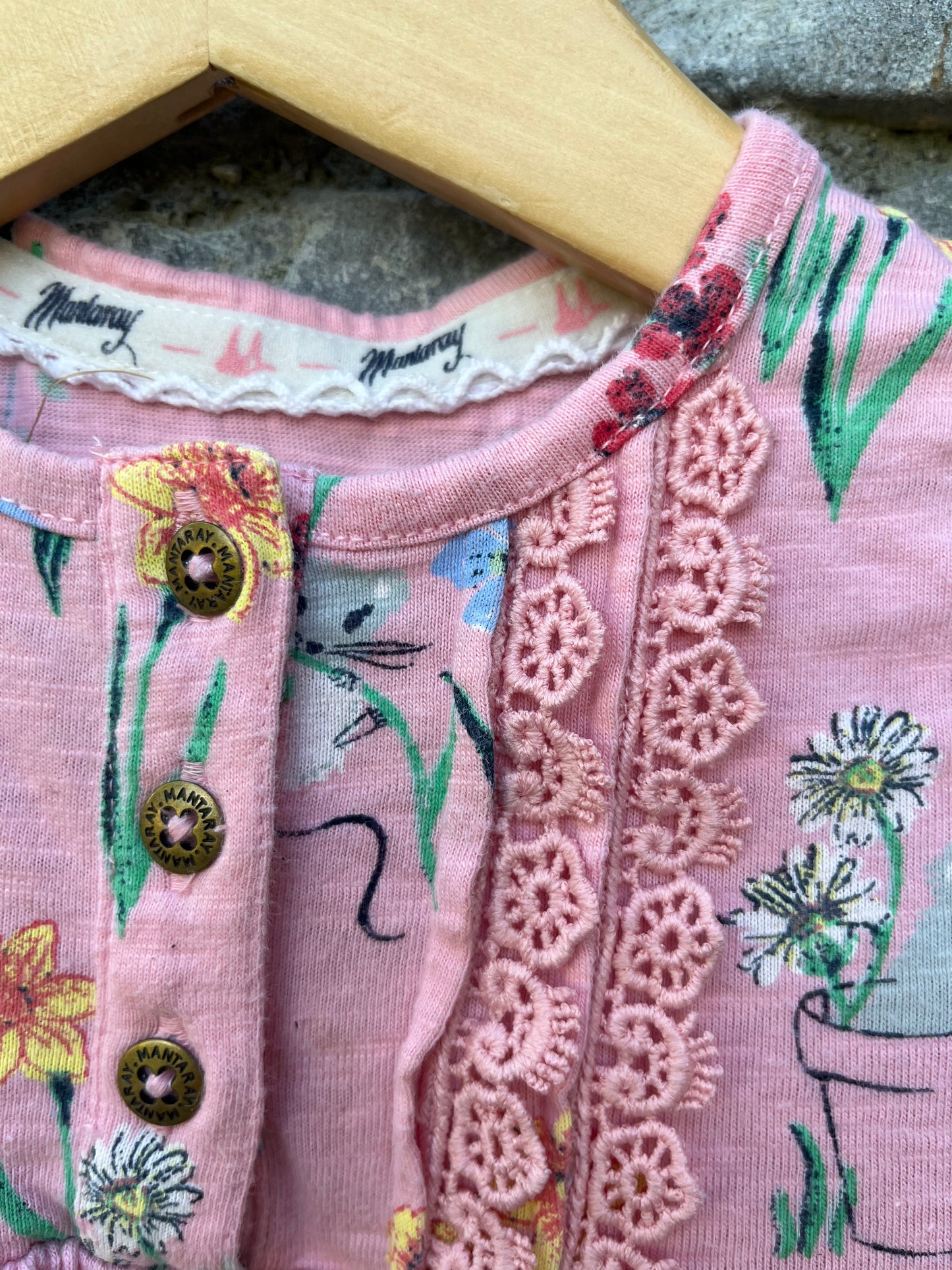 Pink mice dress 6m (68cm)