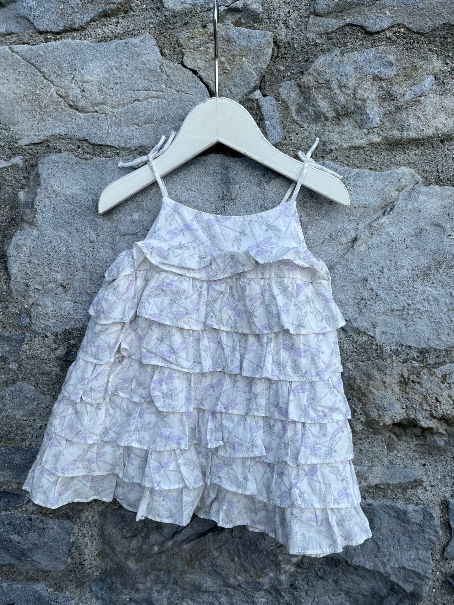 Dragonfly ruffled dress 0-3m (56-62cm)