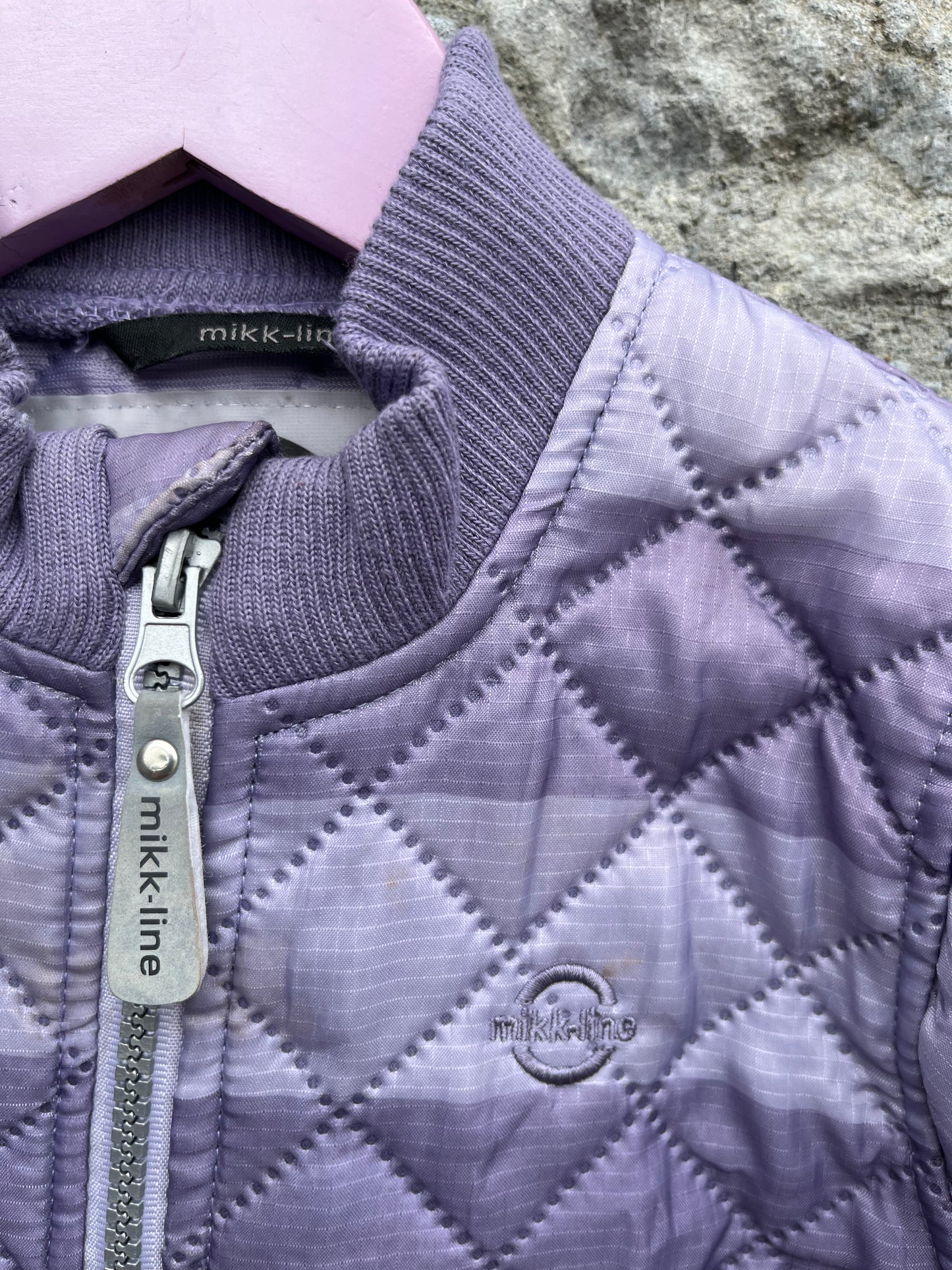 Purple quilted jacket 3y (98cm)