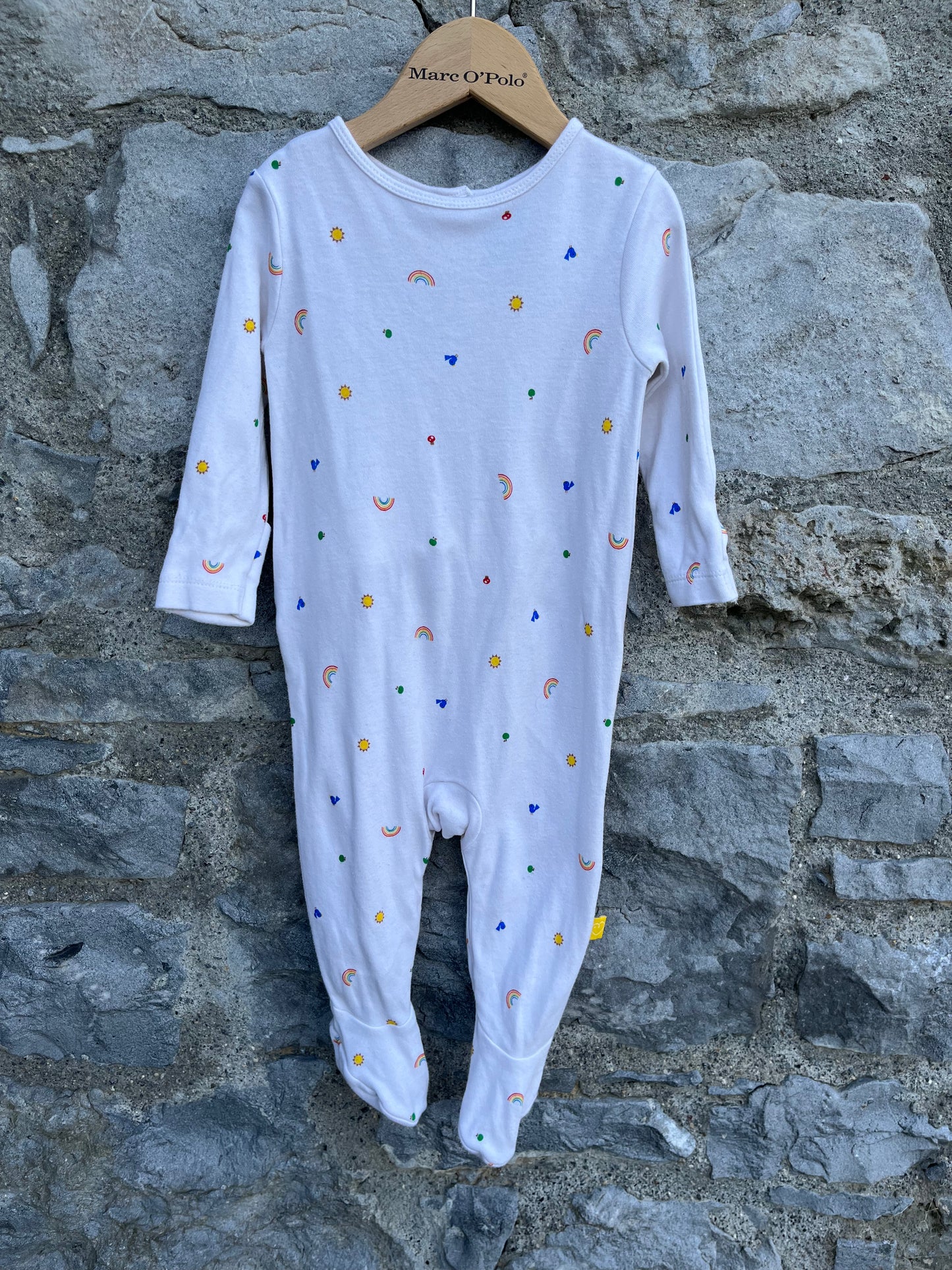 Rainbow&sun white onesie 3-6m (62-68cm)