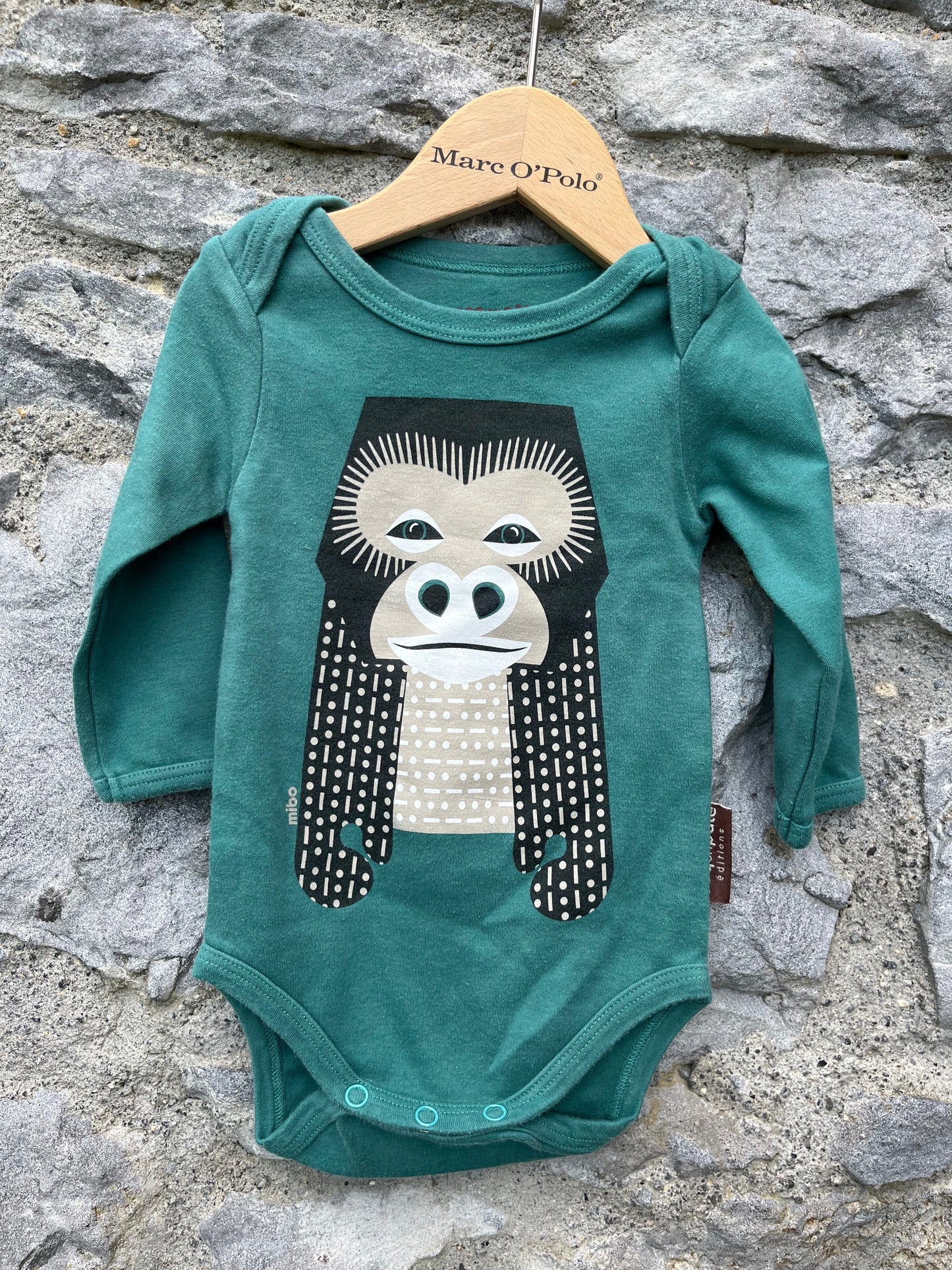 Monkey teal vest 3-6m (62-68cm)