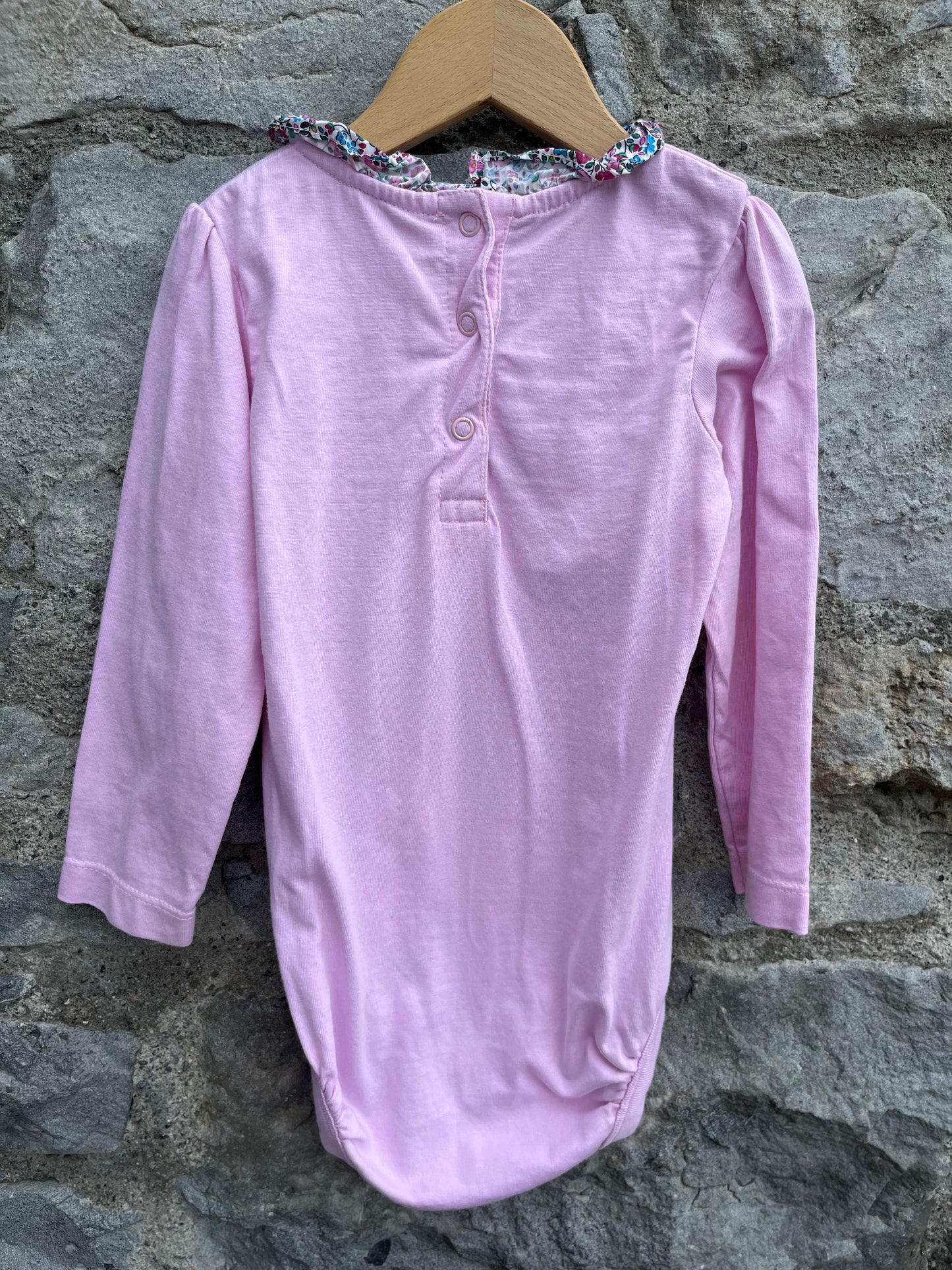 Elephant pinafore&pink vest 18-24m (86-92cm)