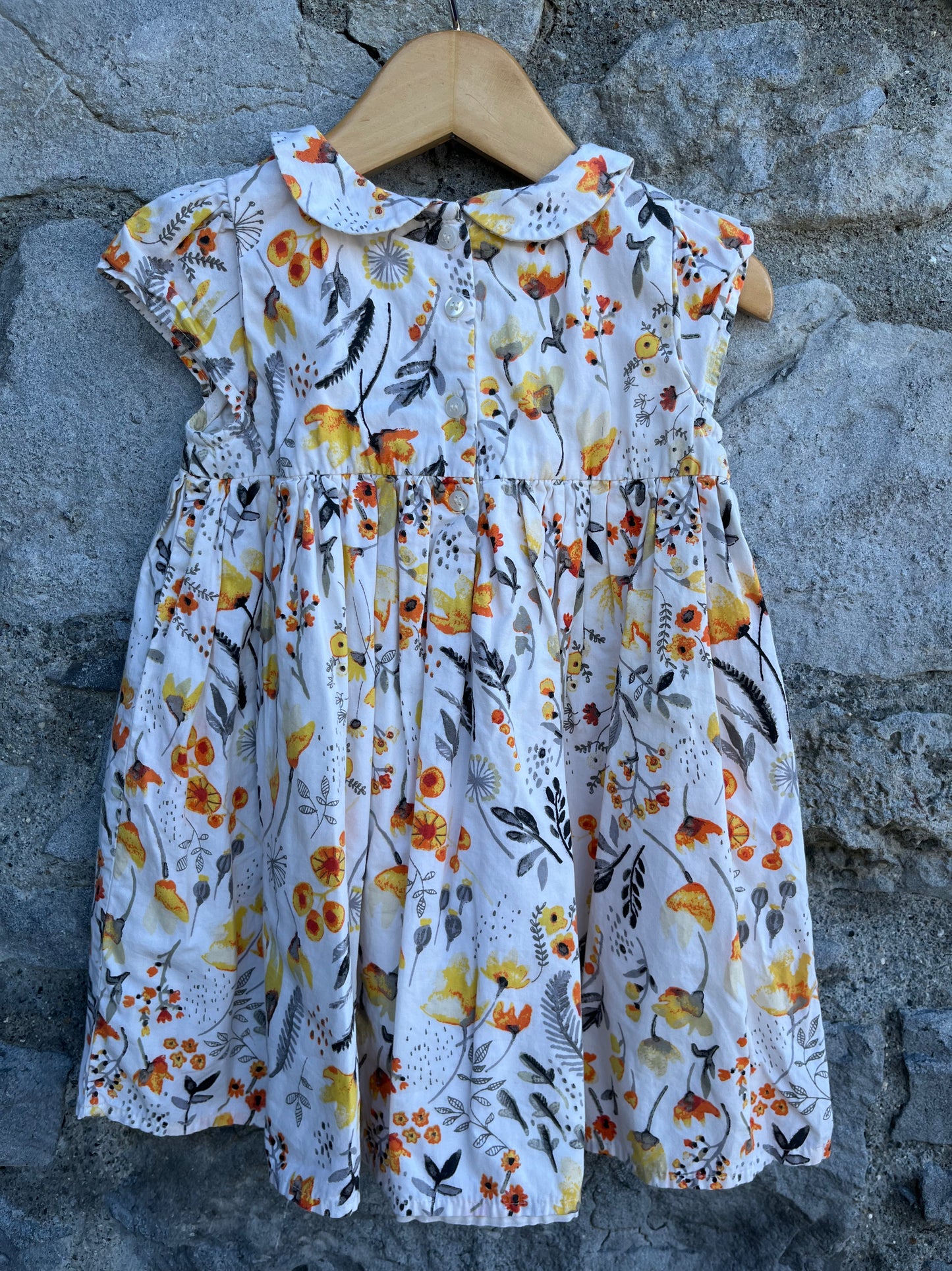 Orange flowers dress 12-18m (80-86cm)