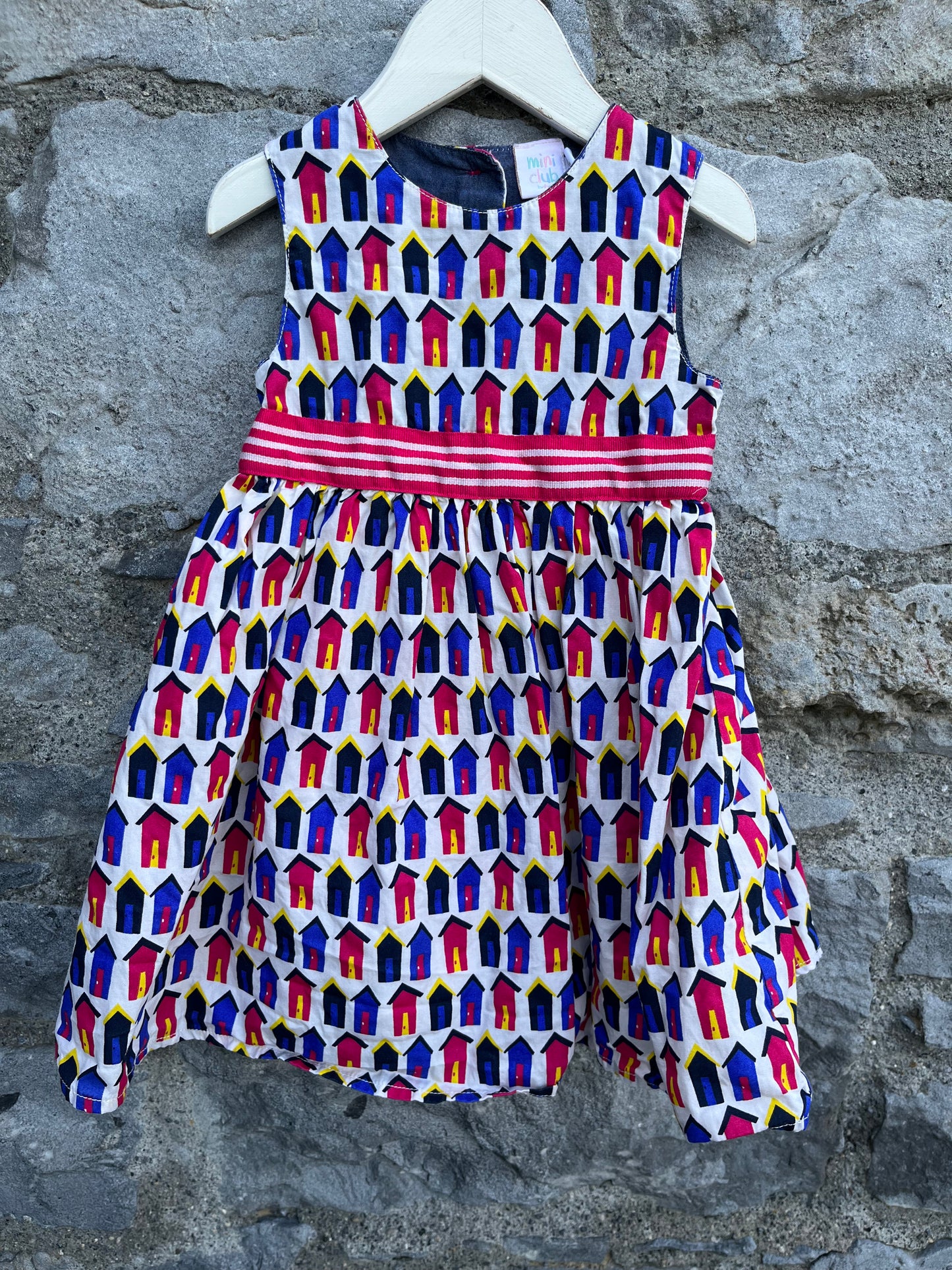 Beach huts dress 9-12m (74-80cm)