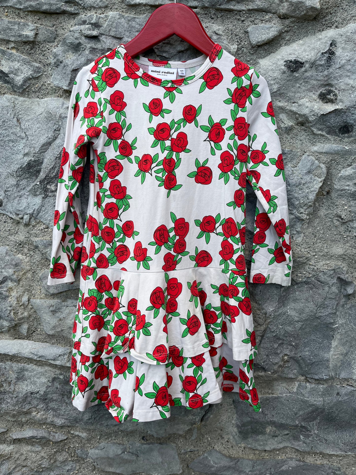 Roses tiered dress 4-5y (104-110cm)
