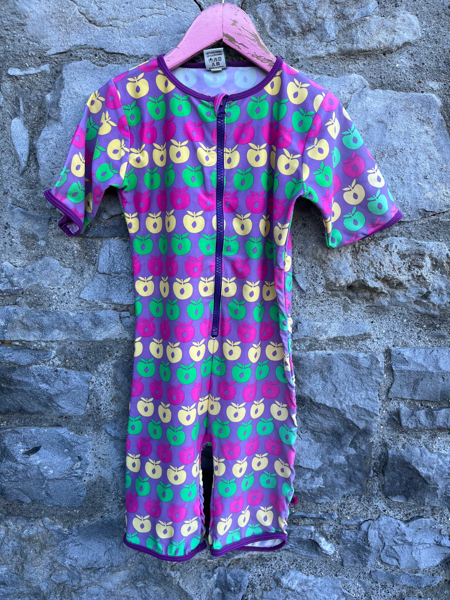 Apples purple swimsuit 5-6y (110-116cm)